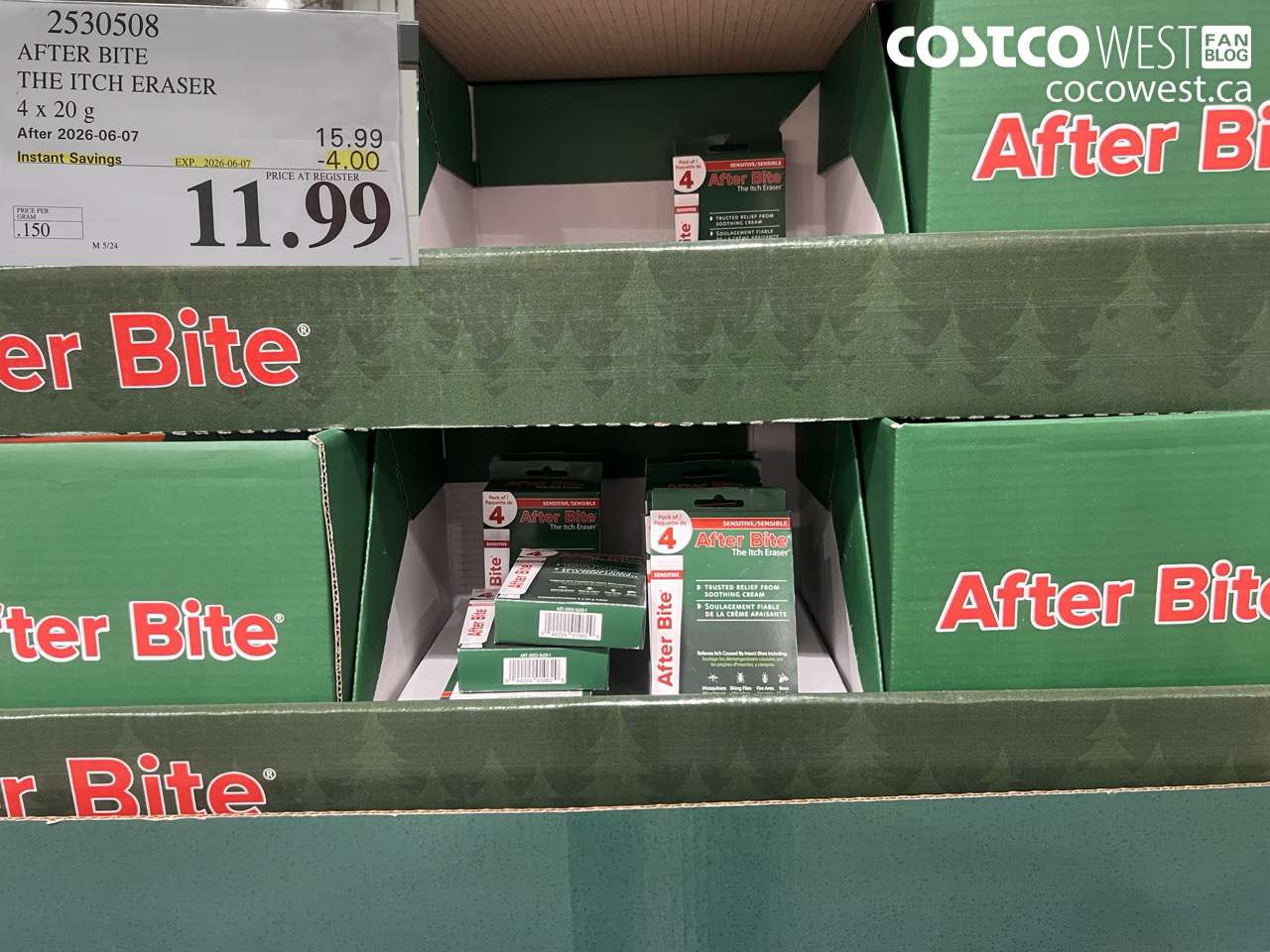2530508 AFTER BITE THE ITCH ERASER 4 X 20 G ($4.00 INSTANT SAVINGS EXPIRES ON 2026-06-07) $11.99