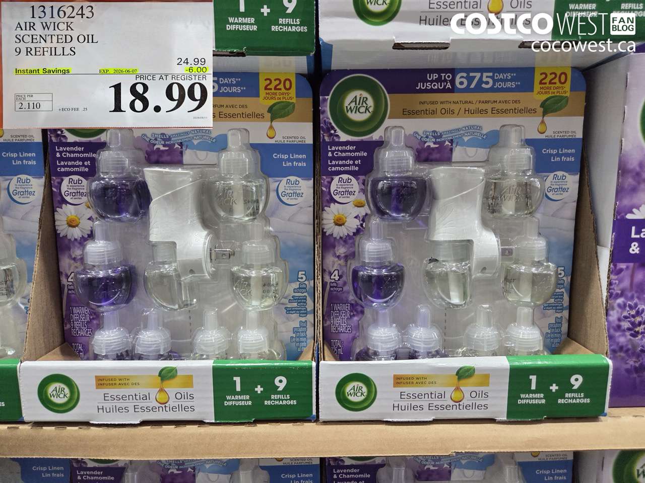 1316243 AIR WICK SCENTED OIL 9 REFILLS ($6.00 INSTANT SAVINGS EXPIRES ON 2026-06-07) $18.99