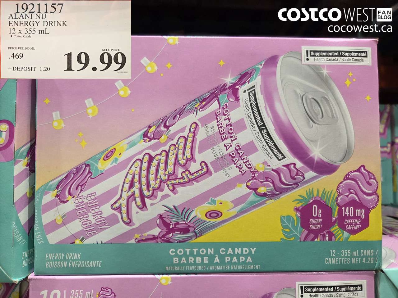1921157 ALANI NU ENERGY DRINK 12 X 355 ML $19.99