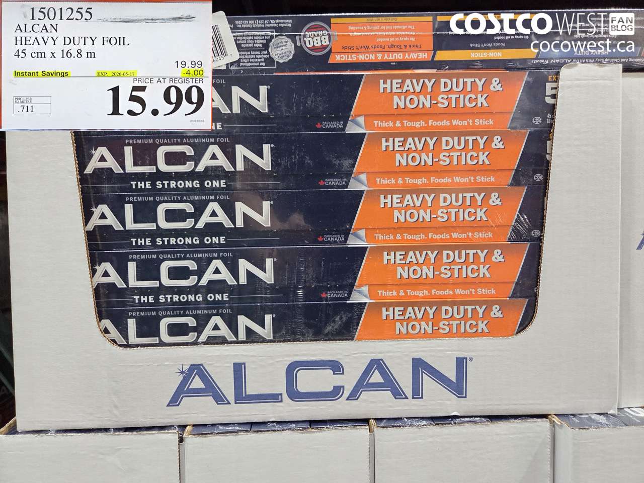1501255 ALCAN HEAVY DUTY FOIL 45 CM X 16.8 M ($4.00 INSTANT SAVINGS EXPIRES ON 2026-05-17) $15.99