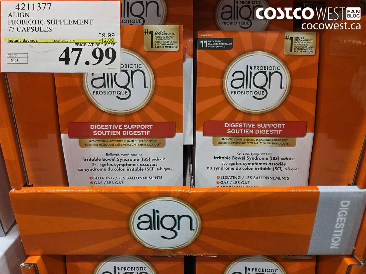 4211377 ALIGN PROBIOTIC SUPPLEMENT 77 CAPSULES ($12.00 INSTANT SAVINGS EXPIRES ON 2026-05-24) $47.99
