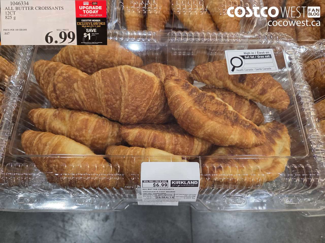 1046334 ALL BUTTER CROISSANTS 12CT 825 G ($1.00 INSTANT SAVINGS EXPIRES ON 2026-05-17) $5.99