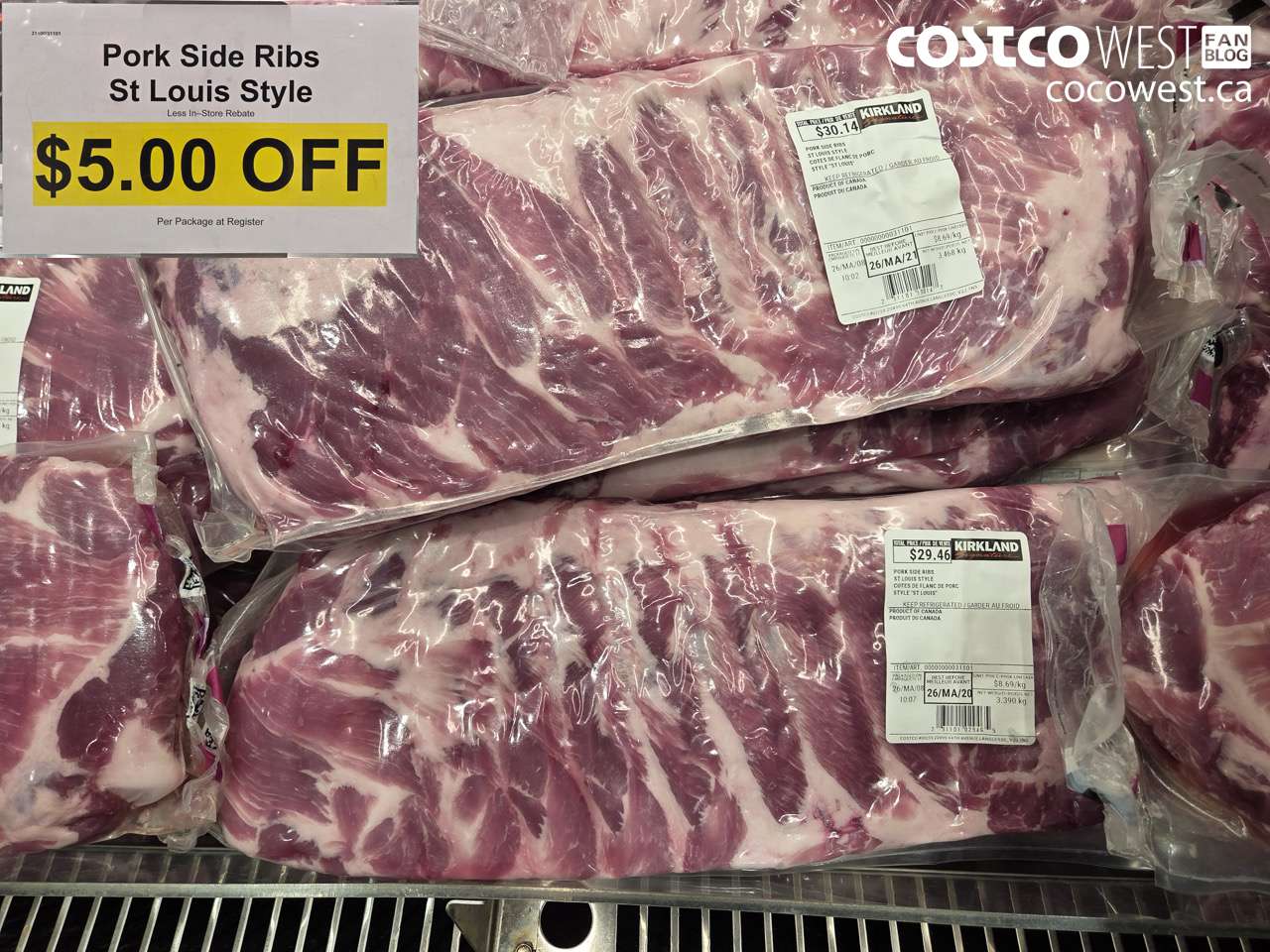 31100 (ALSO 31101) PORK SIDE RIBS ST LOUIS STYLE ($5.00 INSTANT SAVINGS)