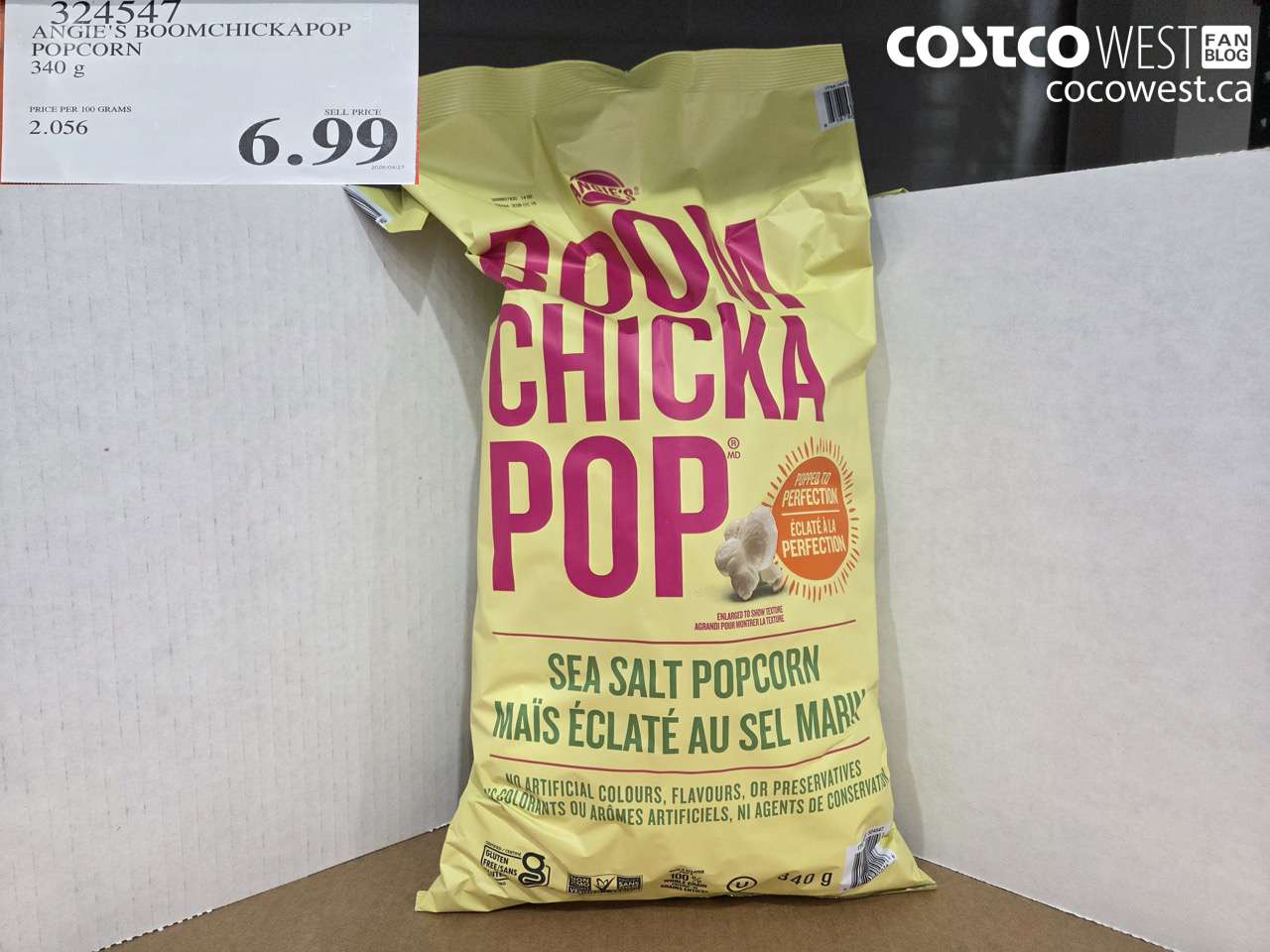 324547 ANGIE'S BOOMCHICKAPOP POPCORN 340 G $6.99