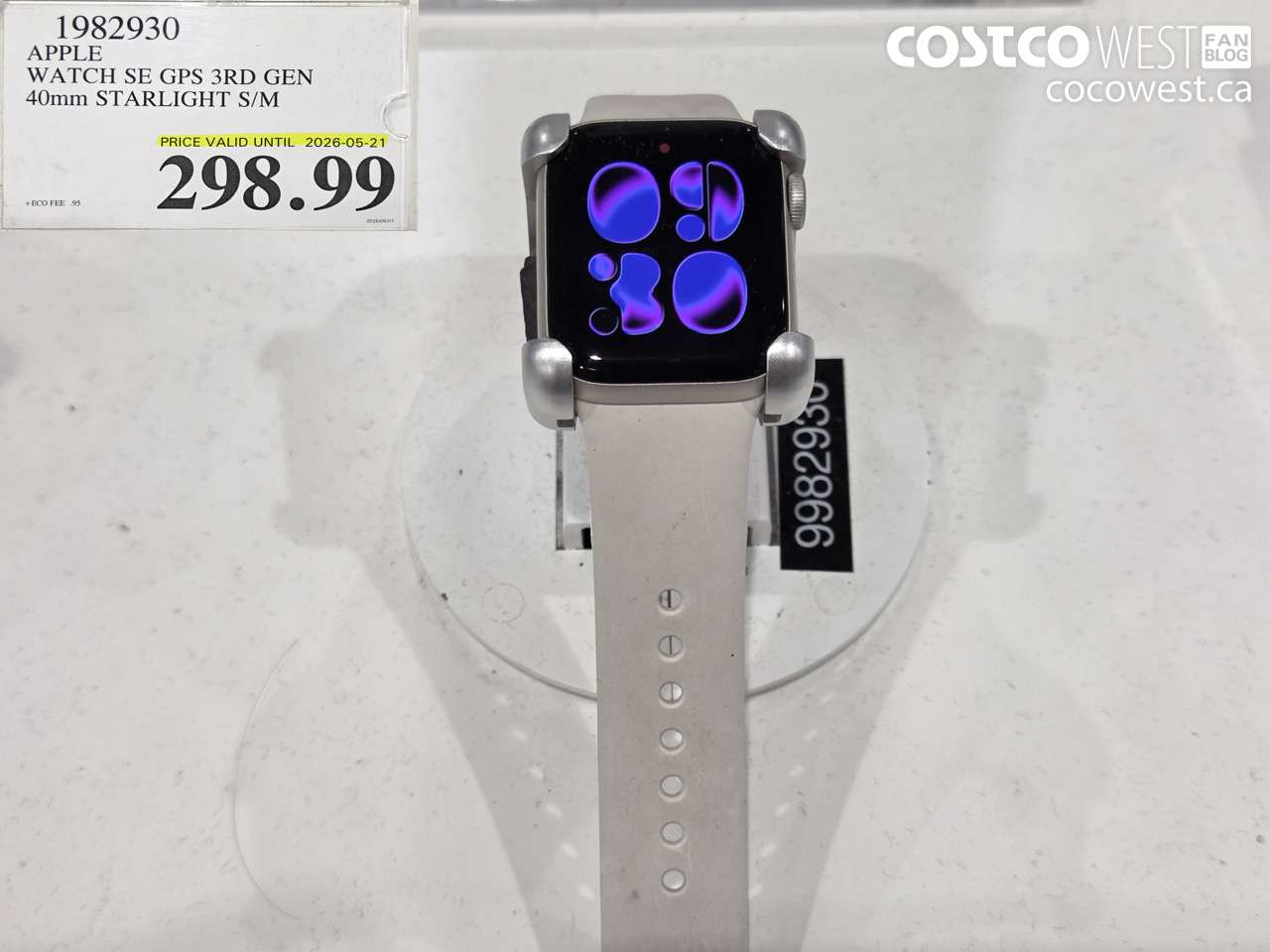 1982930 APPLE WATCH SE GPS 3RD GEN 40MM STARLIGHT S/M (EXPIRES ON 2026-05-21) $298.99