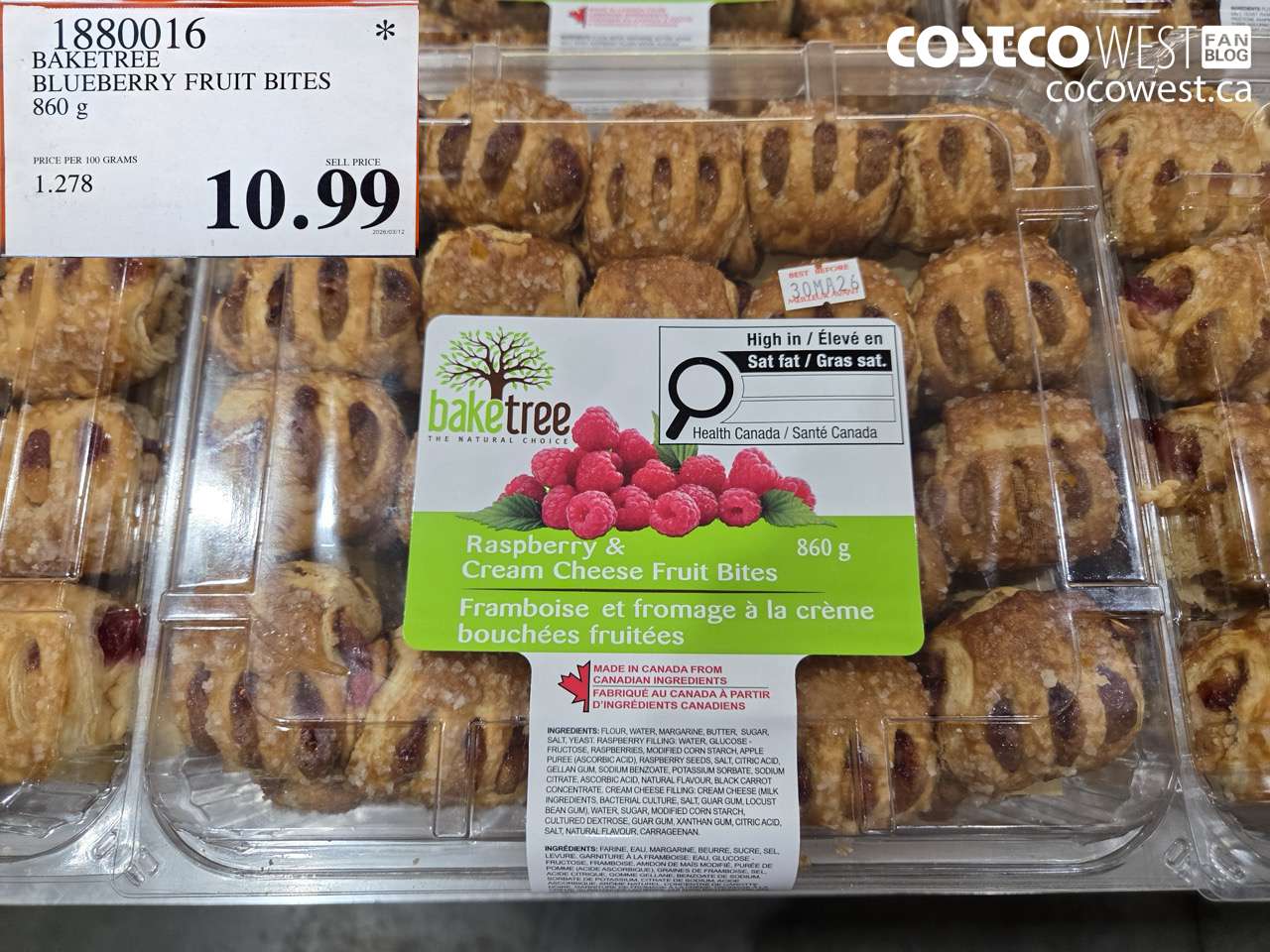 1880016 BAKETREE BLUEBERRY FRUIT BITES 860 G $10.99