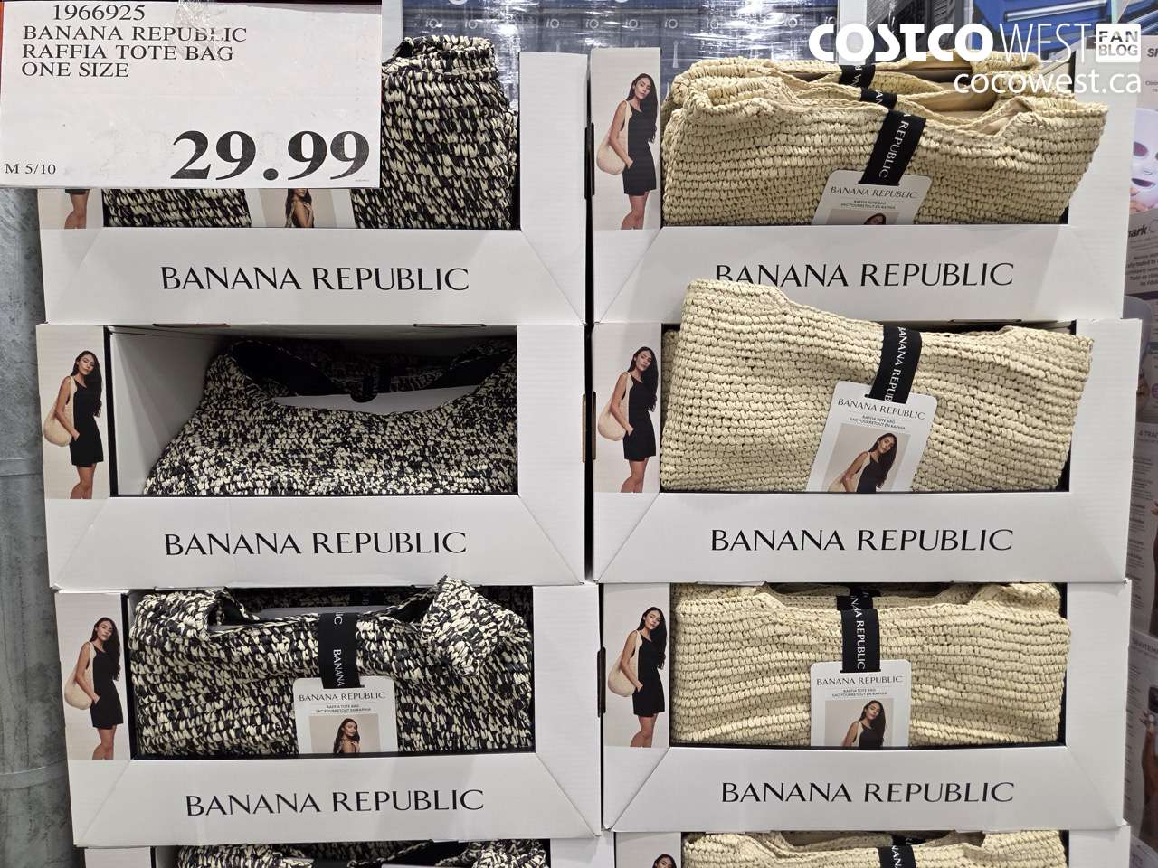 1966925 BANANA REPUBLIC RAFFIA TOTE BAG ONE SIZE $29.99