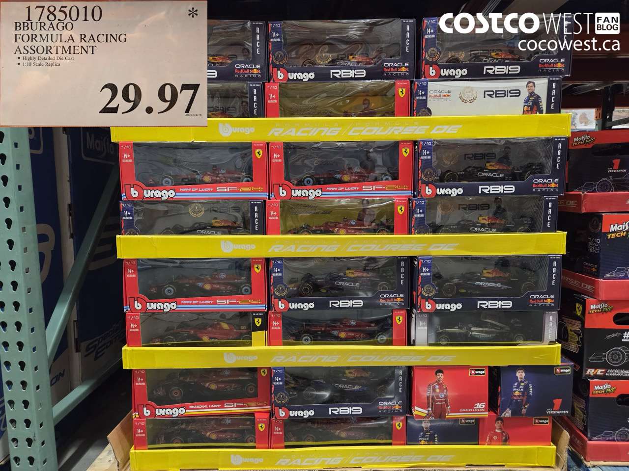 1785010 BBURAGO FORMULA RACING ASSORTMENT $29.97