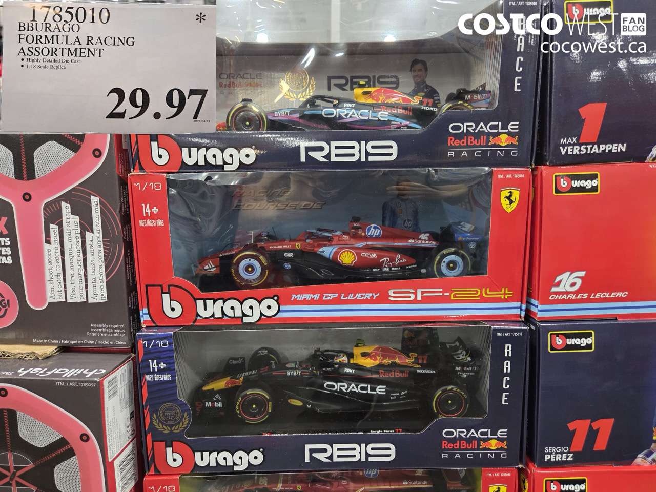 1785010 BBURAGO FORMULA RACING ASSORTMENT $29.97