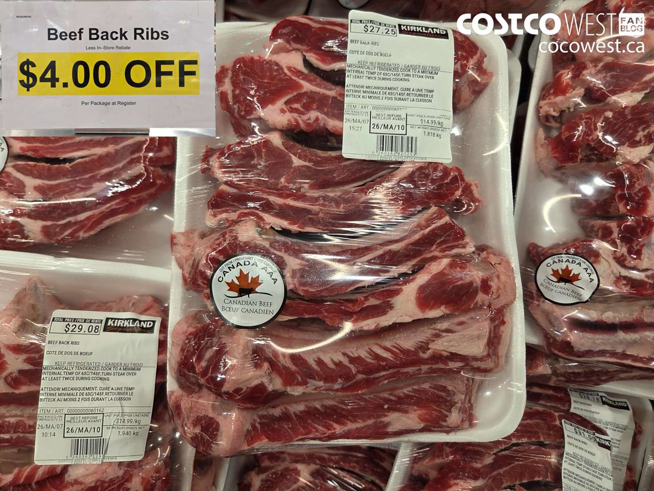 6016260163 BEEF BACK RIBS ($4.00 INSTANT SAVINGS)