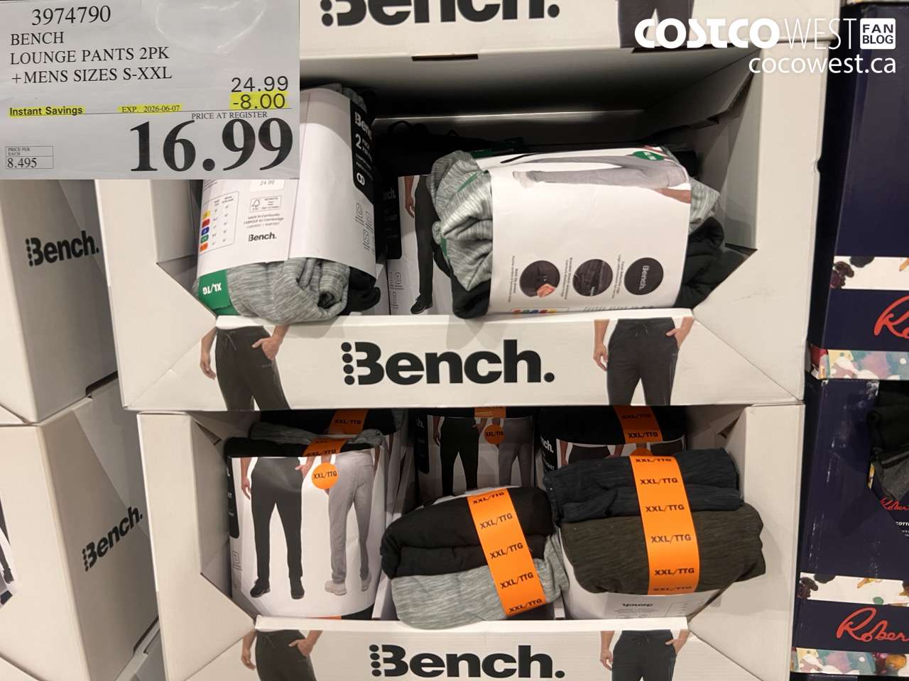 3974790 BENCH LOUNGE PANTS 2PK + MENS SIZES S-XXL ($8.00 INSTANT SAVINGS EXPIRES ON 2026-06-07) $16.99