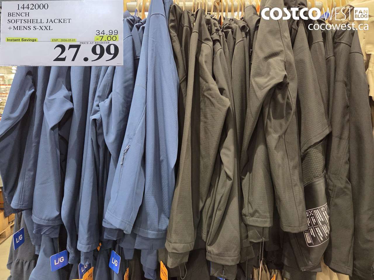 1442000 BENCH SOFTSHELL JACKET +MENS S-XXL ($7.00 INSTANT SAVINGS EXPIRES ON 2026-05-03) $27.99