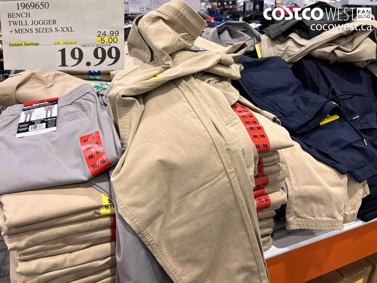 1969650 BENCH TWILL JOGGER MENS SIZES S-XXL ($5.00 INSTANT SAVINGS EXPIRES ON 2026-06-07) $19.99