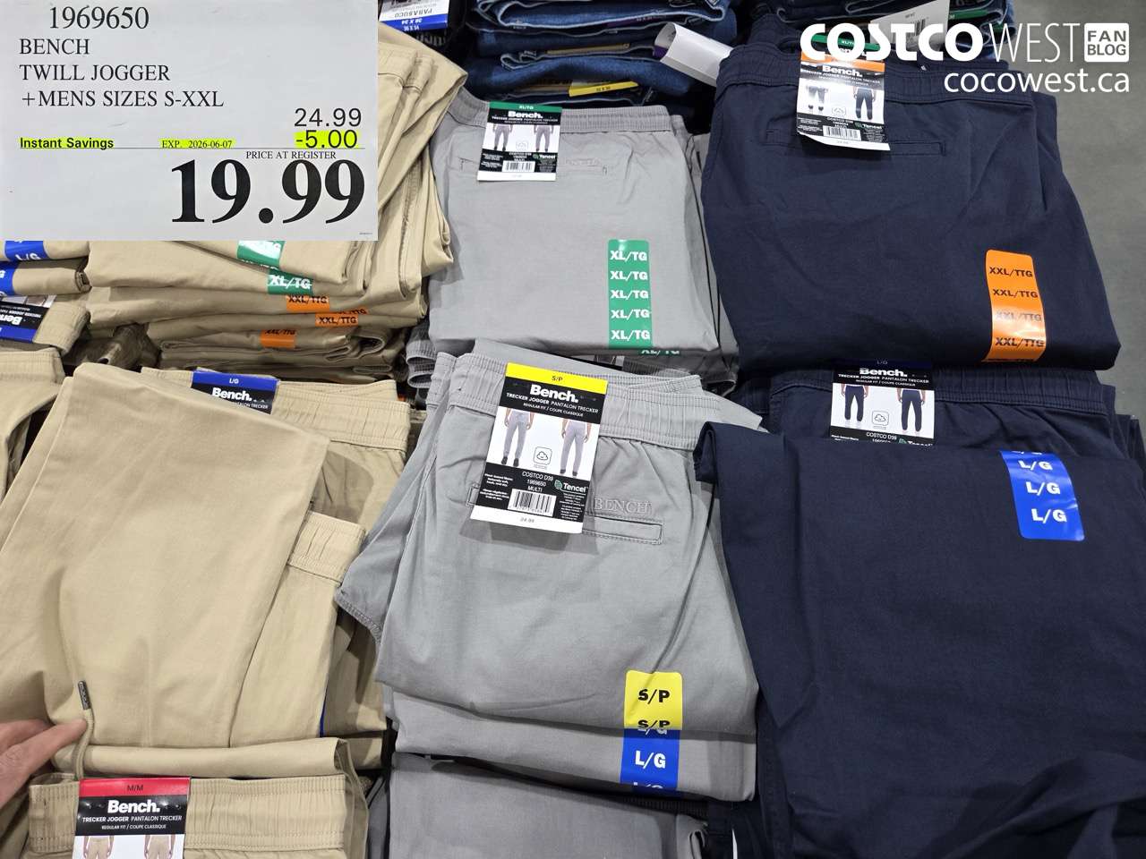 1969650 BENCH TWILL JOGGER + MENS SIZES S-XXL ($5.00 INSTANT SAVINGS EXPIRES ON 2026-06-07) $19.99
