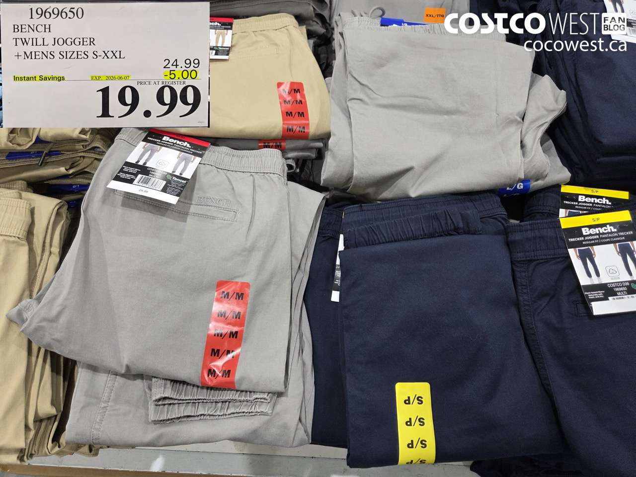1969650 BENCH TWILL JOGGER + MENS SIZES S-XXL ($5.00 INSTANT SAVINGS EXPIRES ON 2026-06-07) $19.99