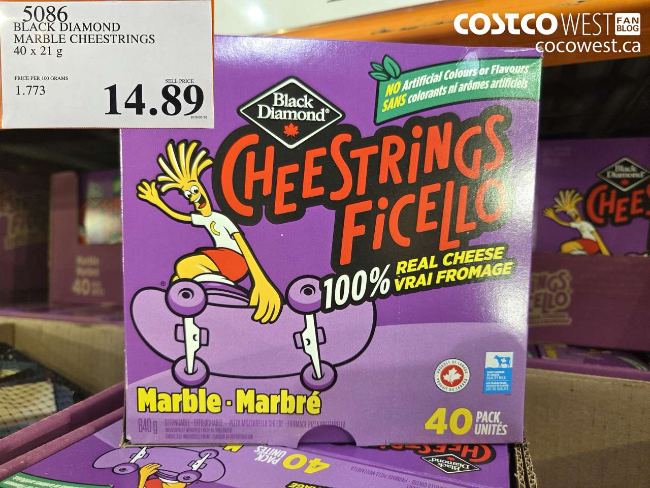 5086 BLACK DIAMOND MARBLE CHEESESTRINGS 40 X 21 G $14.89