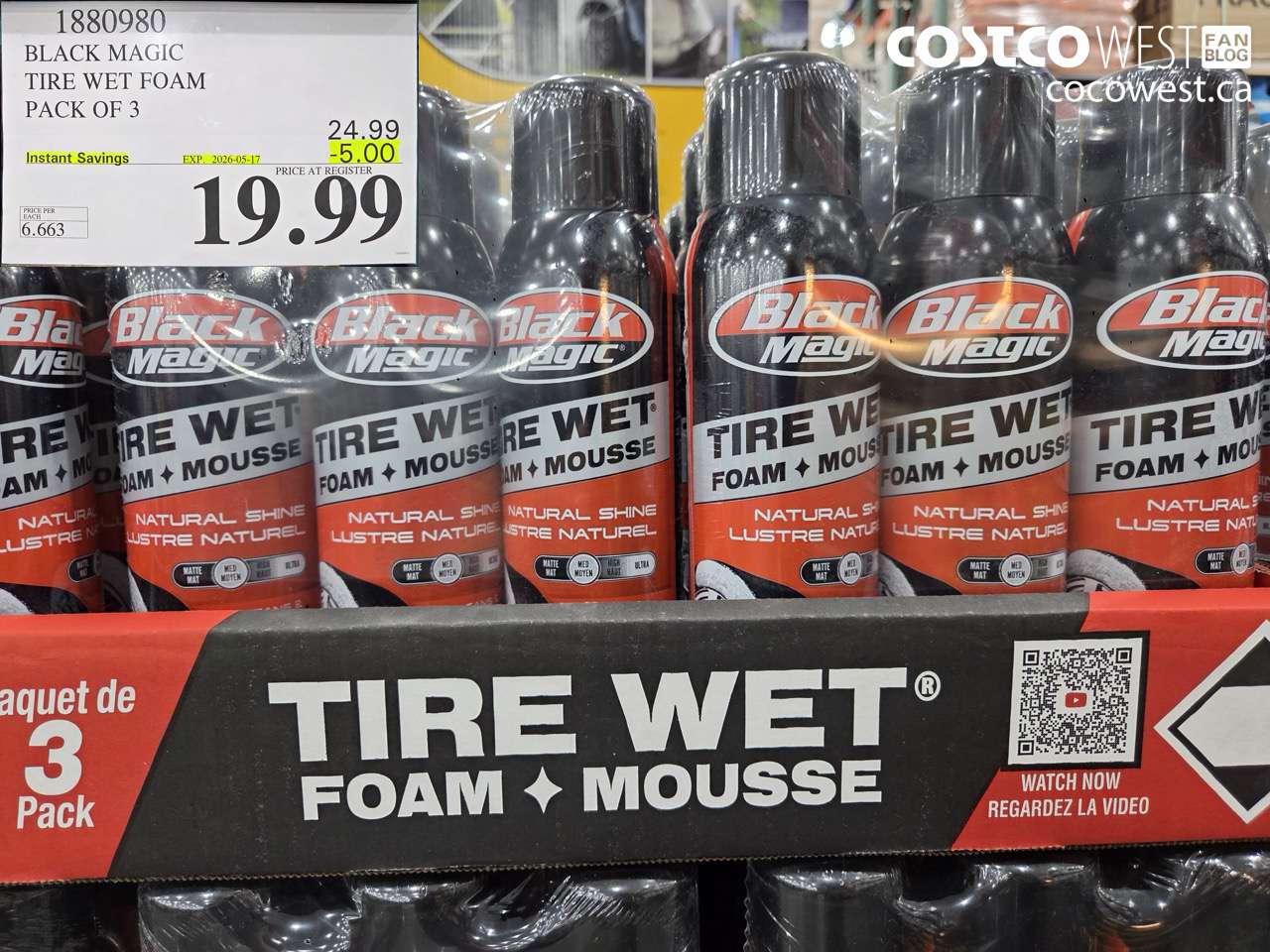 1880980 BLACK MAGIC TIRE WET FOAM PACK OF 3 ($5.00 INSTANT SAVINGS EXPIRES ON 2026-05-17) $19.99