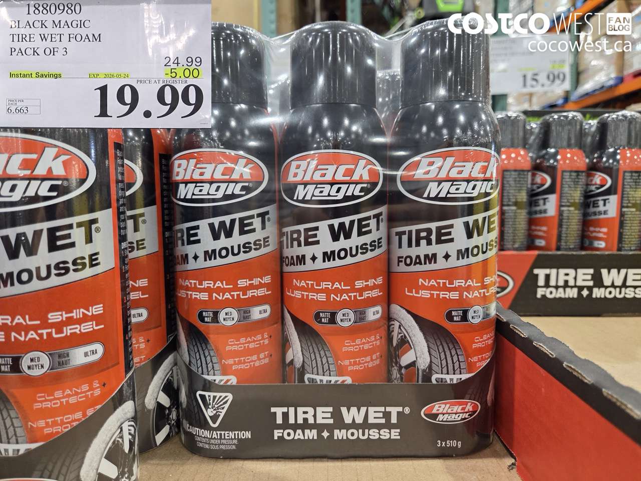 1880980 BLACK MAGIC TIRE WET FOAM PACK OF 3 ($5.00 INSTANT SAVINGS EXPIRES ON 2026-05-24) $19.99