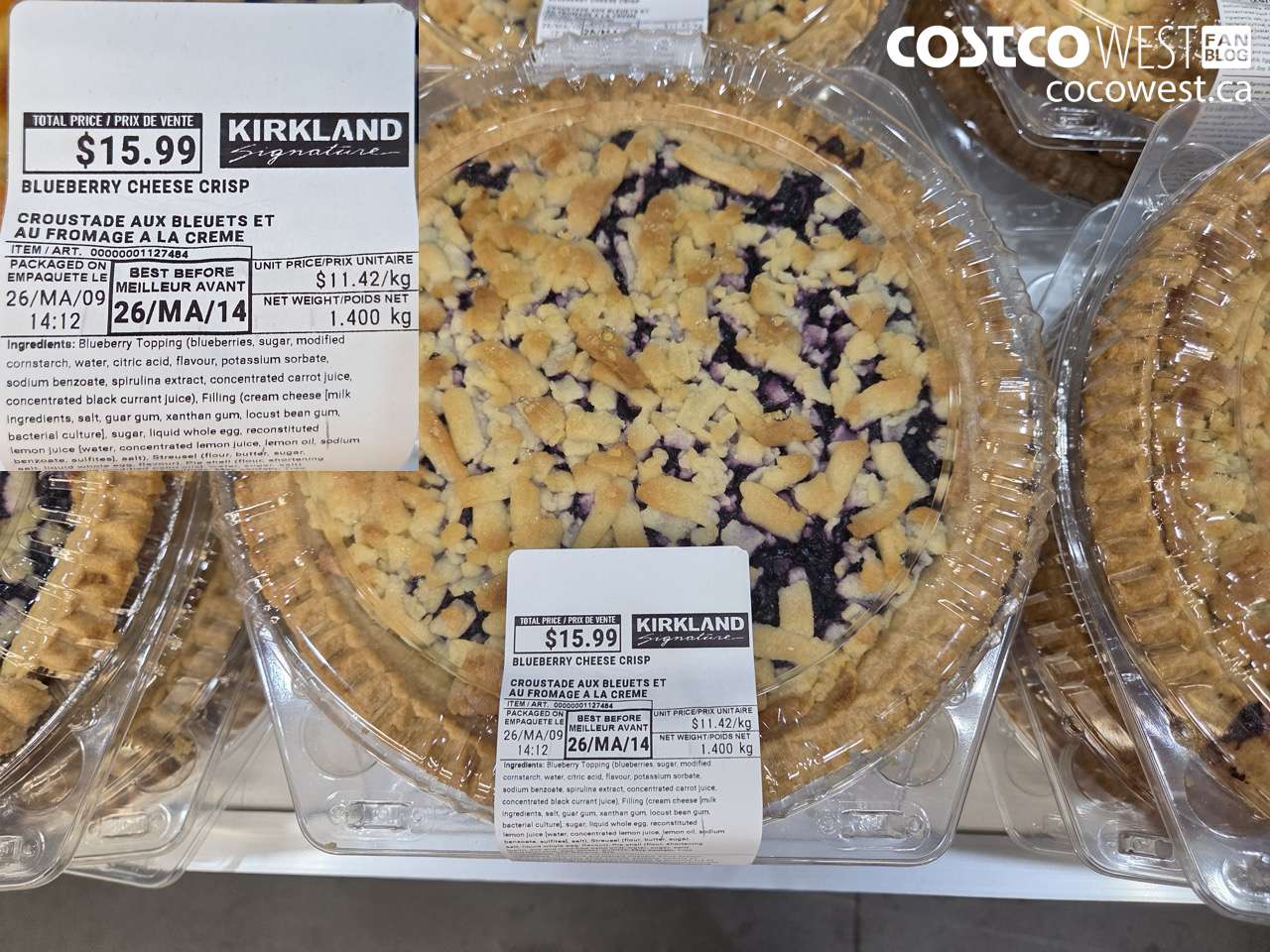 1127484 BLUEBERRY CHEESE CRISP $15.99