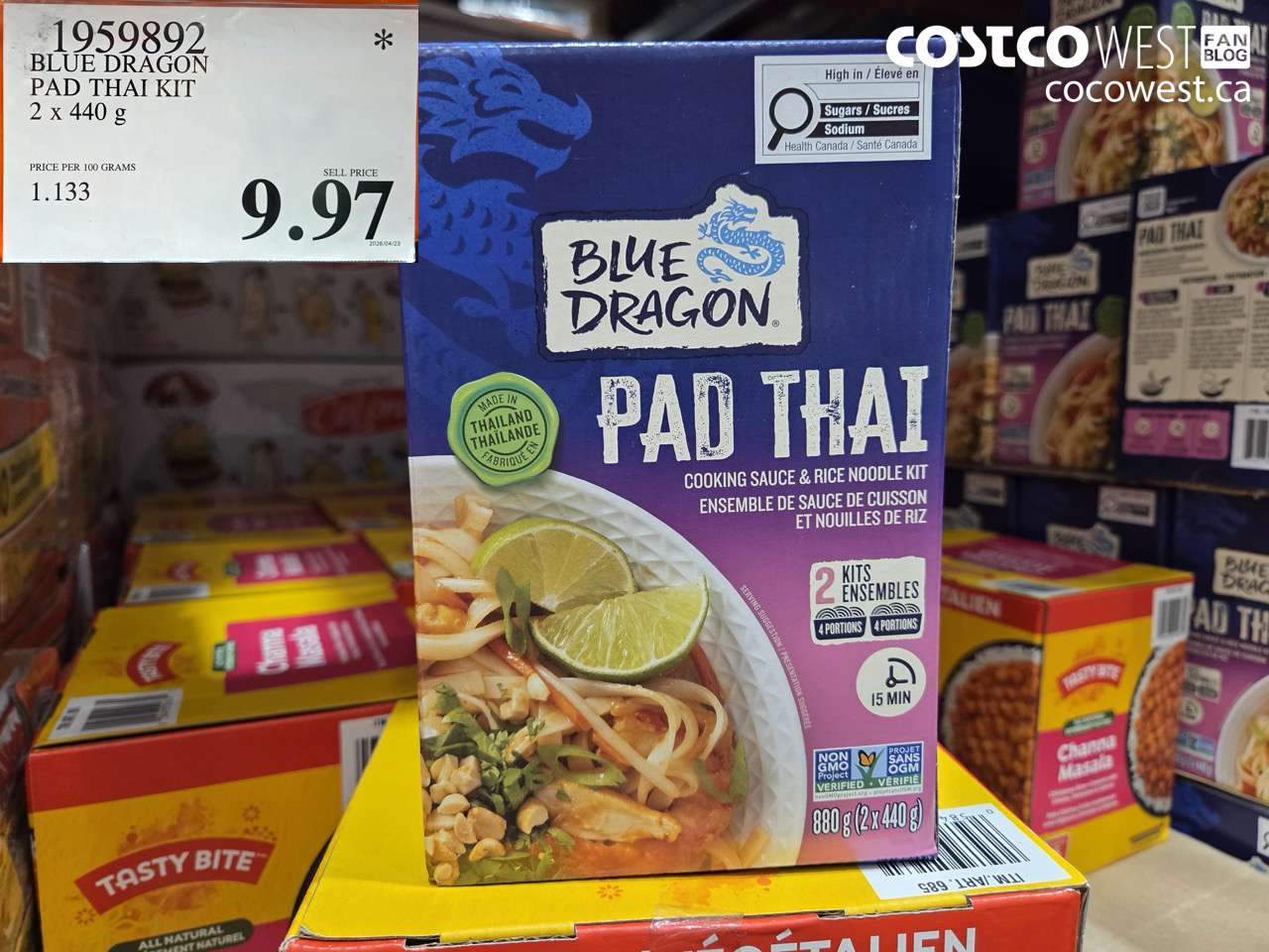 1959892 BLUE DRAGON PAD THAI KIT 2 X 440 G $9.97