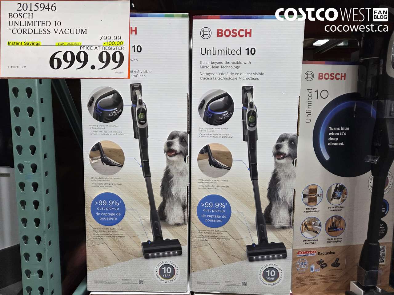 2015946 BOSCH UNLIMITED 10 CORDLESS VACUUM ($100.00 INSTANT SAVINGS EXPIRES ON 2026-05-17) $699.99