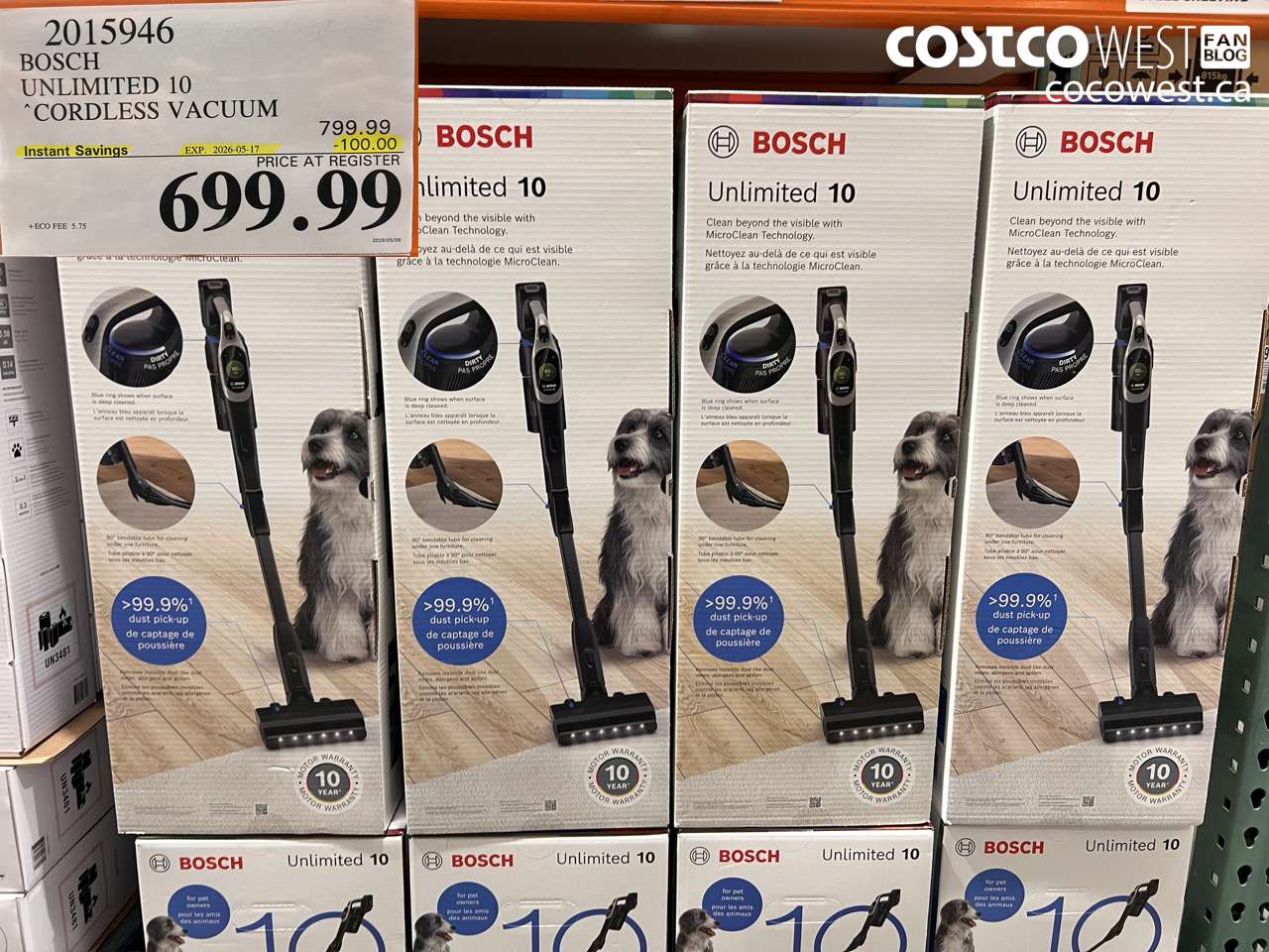 2015946 BOSCH UNLIMITED 10 CORDLESS VACUUM ($100.00 INSTANT SAVINGS EXPIRES ON 2026-05-17) $699.99