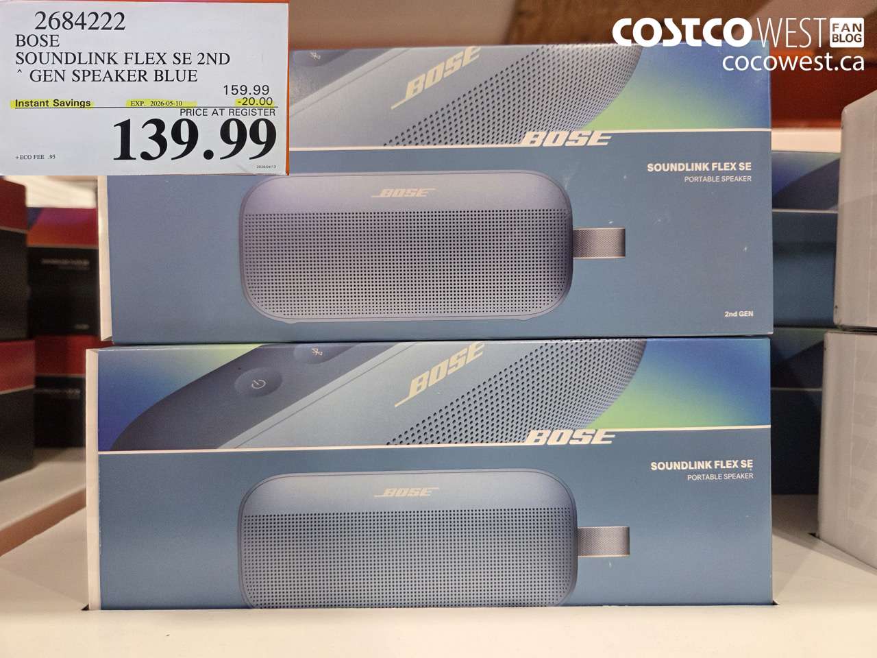 2684222 BOSE SOUNDLINK FLEX SE 2ND GEN SPEAKER BLUE ($20.00 INSTANT SAVINGS EXPIRES ON 2026-05-10) $139.99