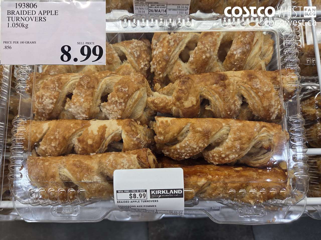 193806 BRAIDED APPLE TURNOVERS 1.050KG $8.99