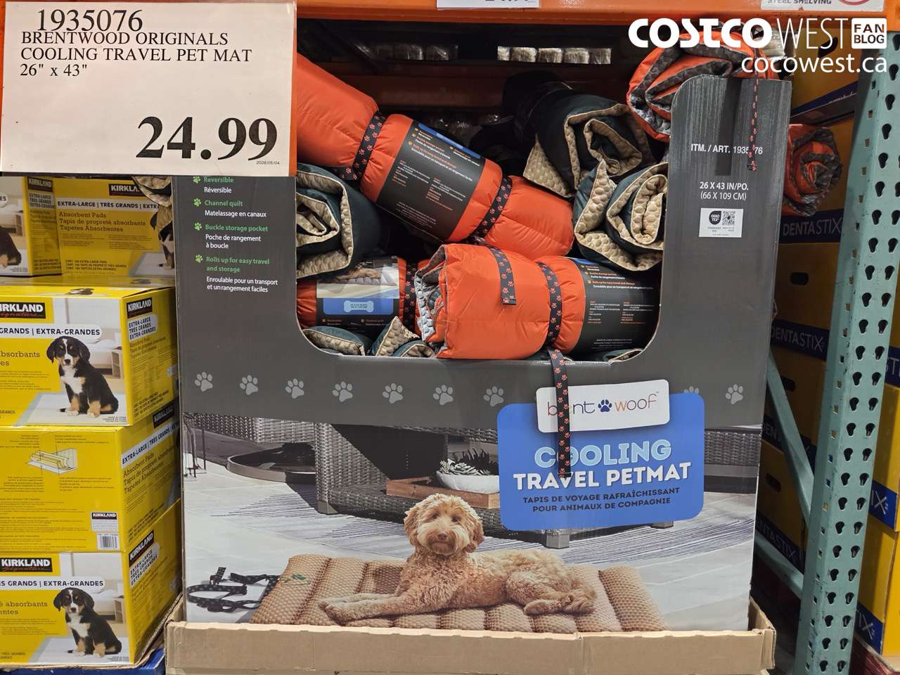 1935076 BRENTWOOD ORIGINALS COOLING TRAVEL PET MAT 26