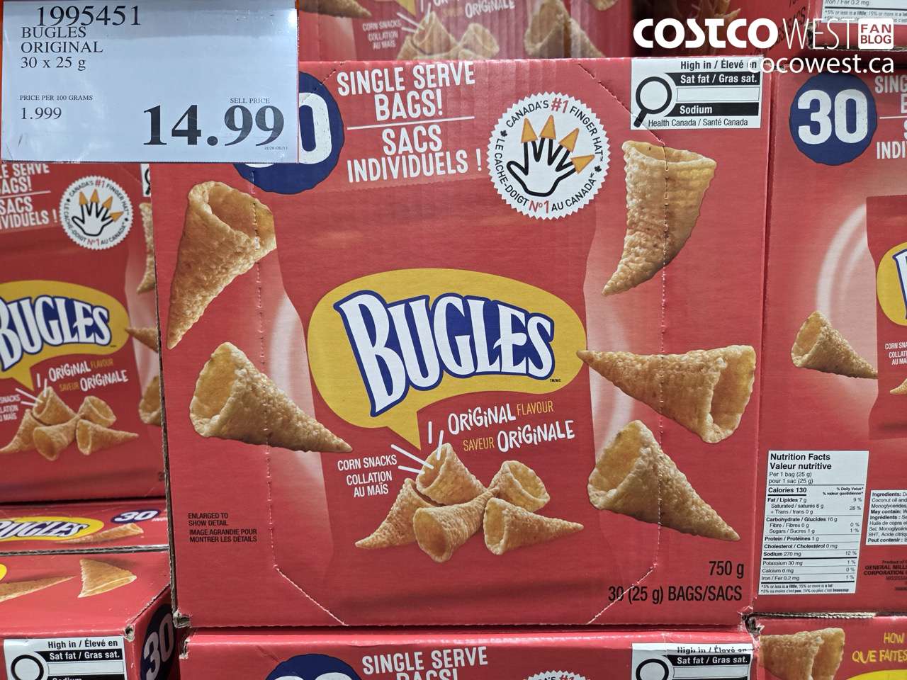 1995451 BUGLES ORIGINAL 30 X 25 G $14.99
