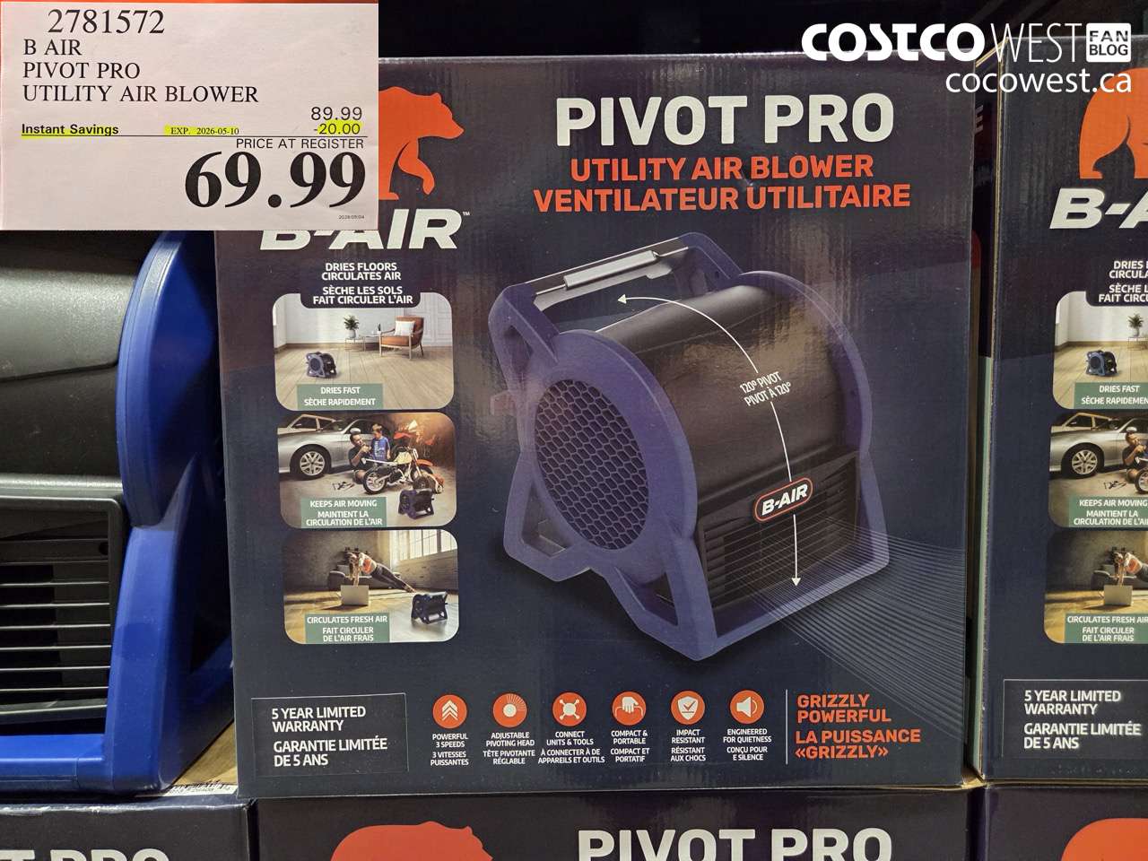2781572 B AIR PIVOT PRO UTILITY AIR BLOWER ($20.00 INSTANT SAVINGS EXPIRES ON 2026-05-10) $69.99