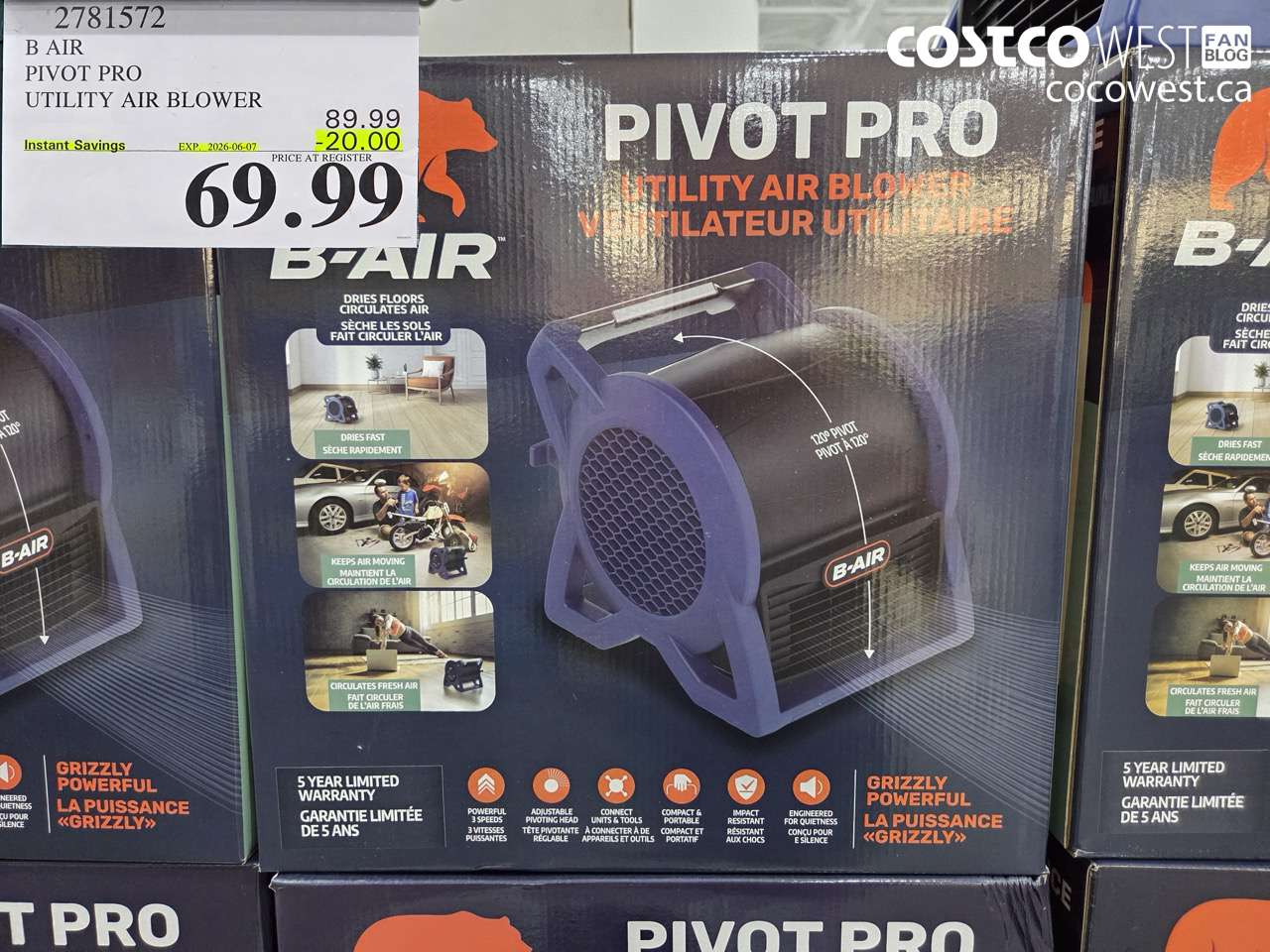2781572 B AIR PIVOT PRO UTILITY AIR BLOWER ($20.00 INSTANT SAVINGS EXPIRES ON 2026-06-07) $69.99