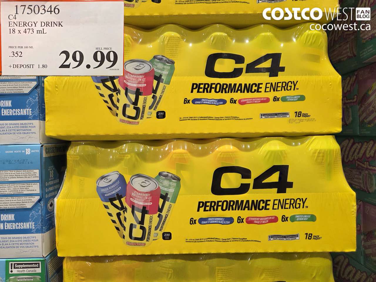 1750346 C4 ENERGY DRINK 18 X 473 ML $29.99