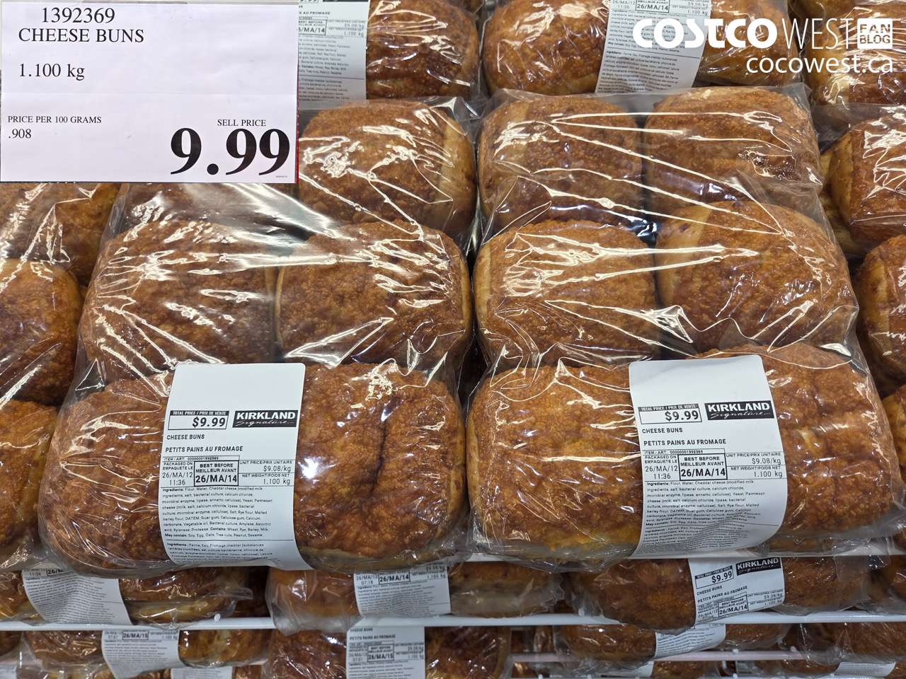1392369 CHEESE BUNS 1.100 KG $9.99