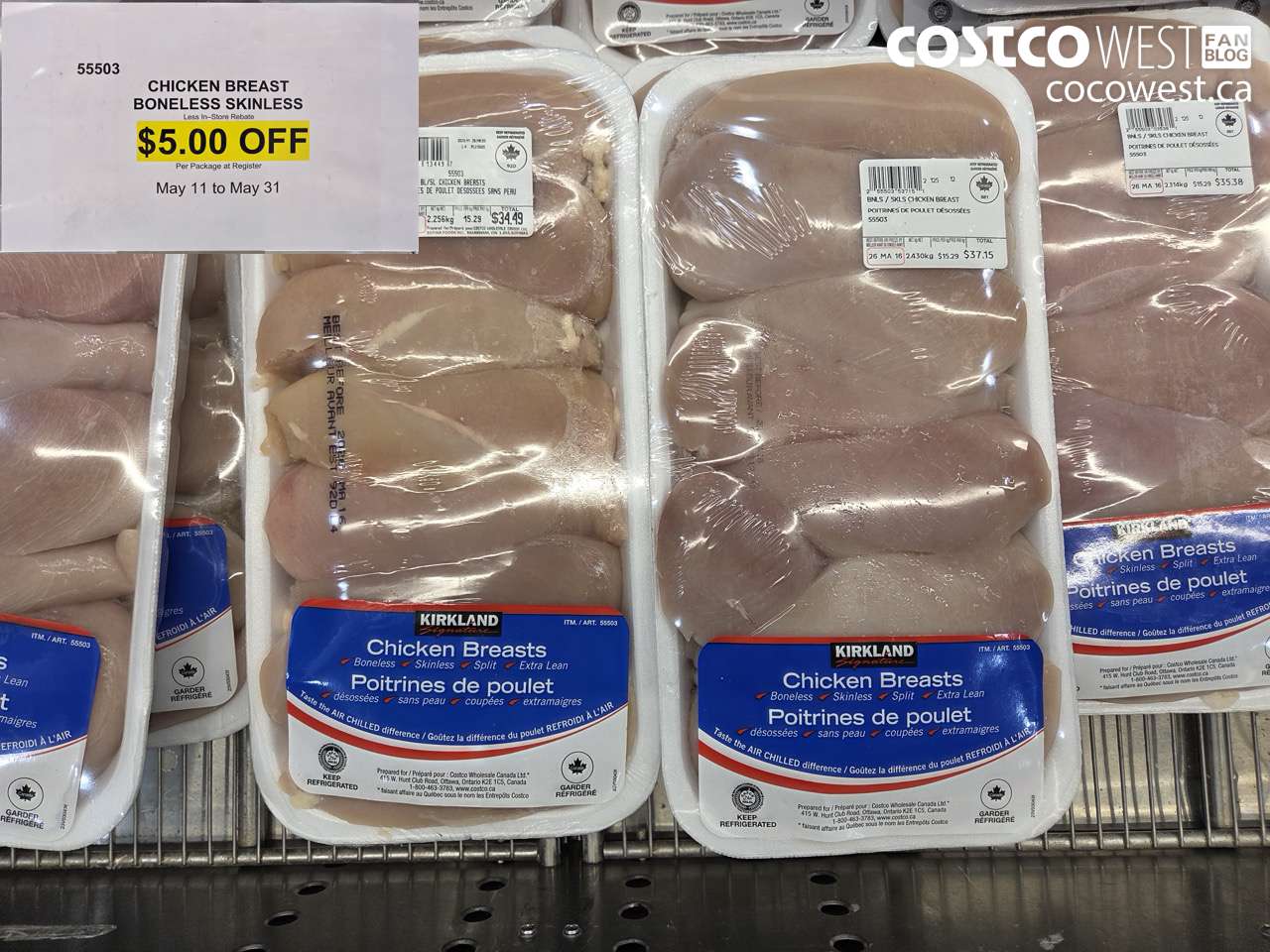 55503 CHICKEN BREAST BONELESS SKINLESS ($5.00 INSTANT SAVINGS EXPIRES ON 2026-05-31)