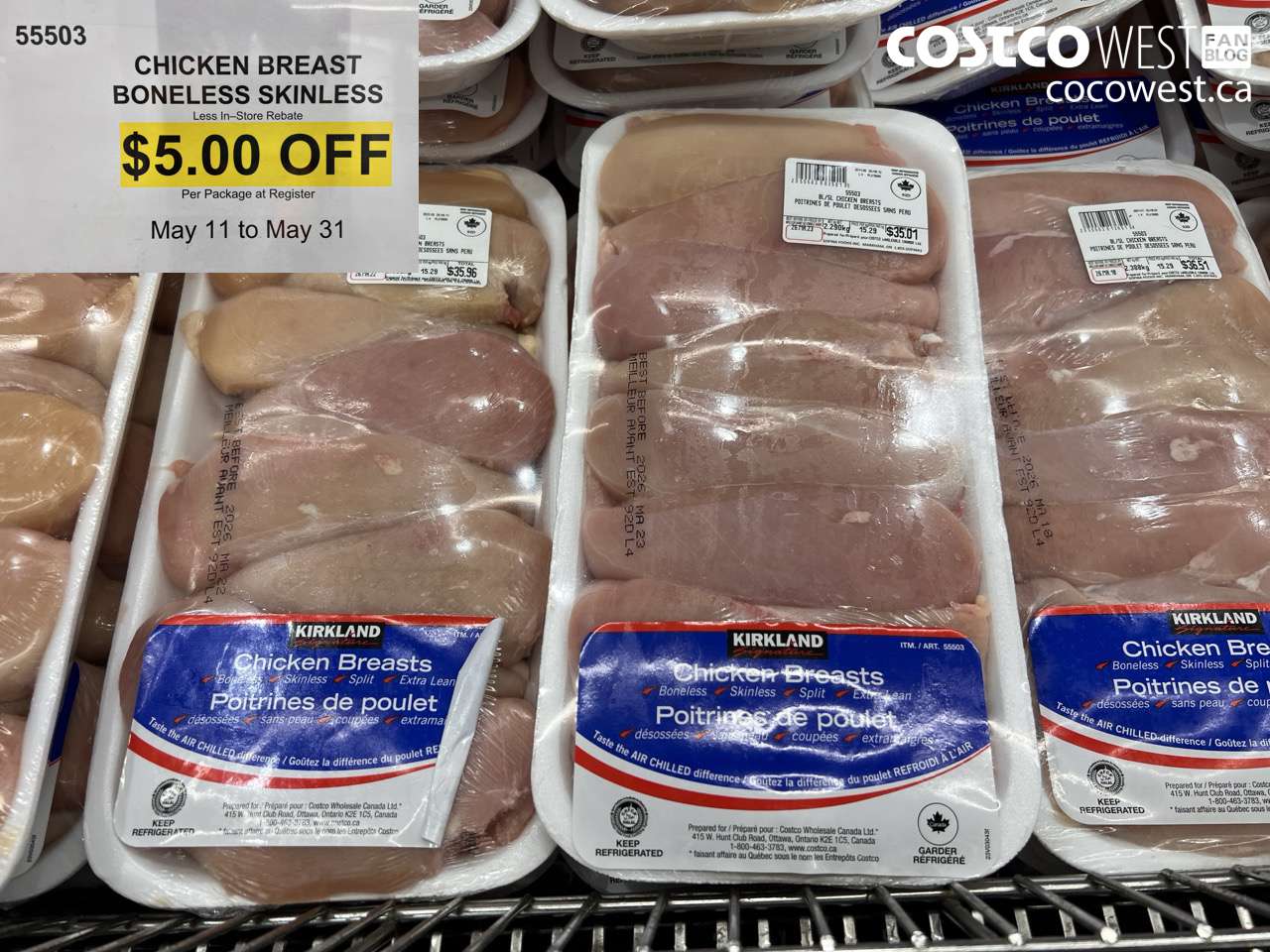 55503 CHICKEN BREAST BONELESS SKINLESS ($5.00 INSTANT SAVINGS EXPIRES ON 2026-05-31)