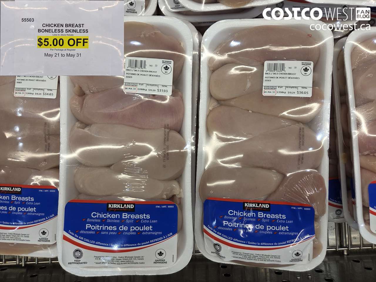 55503 CHICKEN BREAST BONELESS SKINLESS ($5.00 INSTANT SAVINGS EXPIRES ON 2026-05-31)