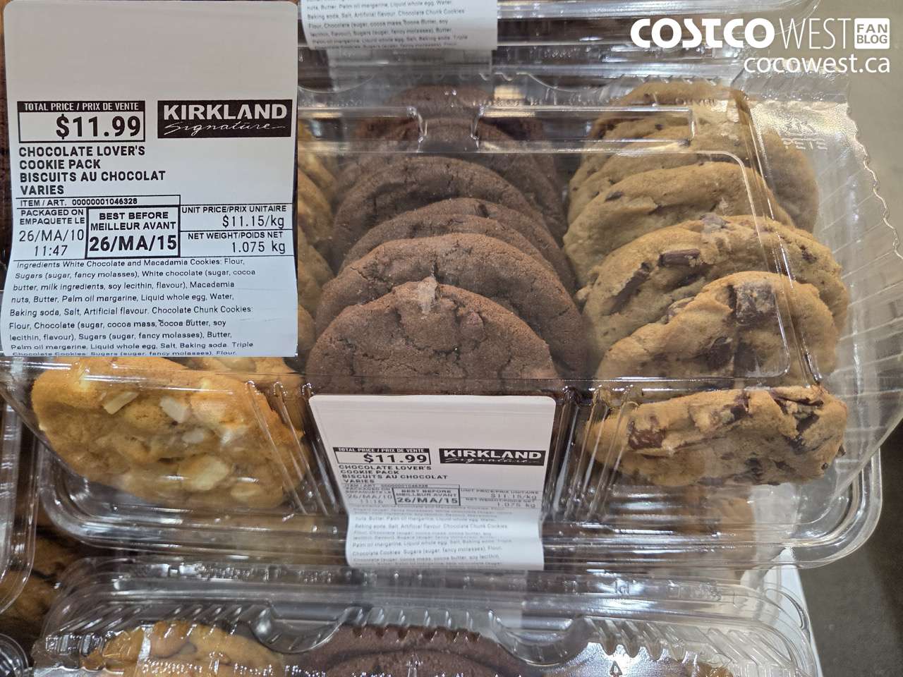 1046328 CHOCOLATE LOVER'S COOKIE PACK $11.99