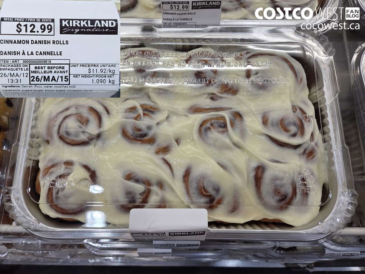 2003515 CINNAMON DANISH ROLLS $12.99