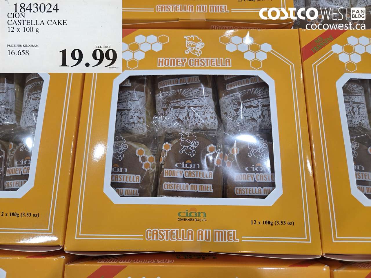 1843024 CION CASTELLA CAKE 12 X 100 G $19.99