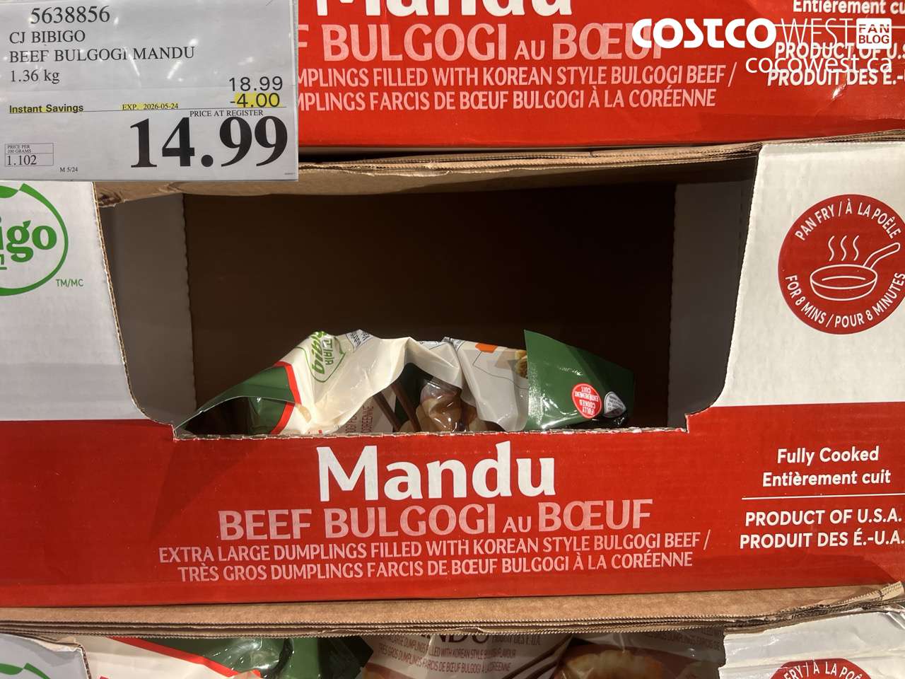 5638856 CJ BIBIGO BEEF BULGOGI MANDU 1.36 KG ($4.00 INSTANT SAVINGS EXPIRES ON 2026-05-24) $14.99