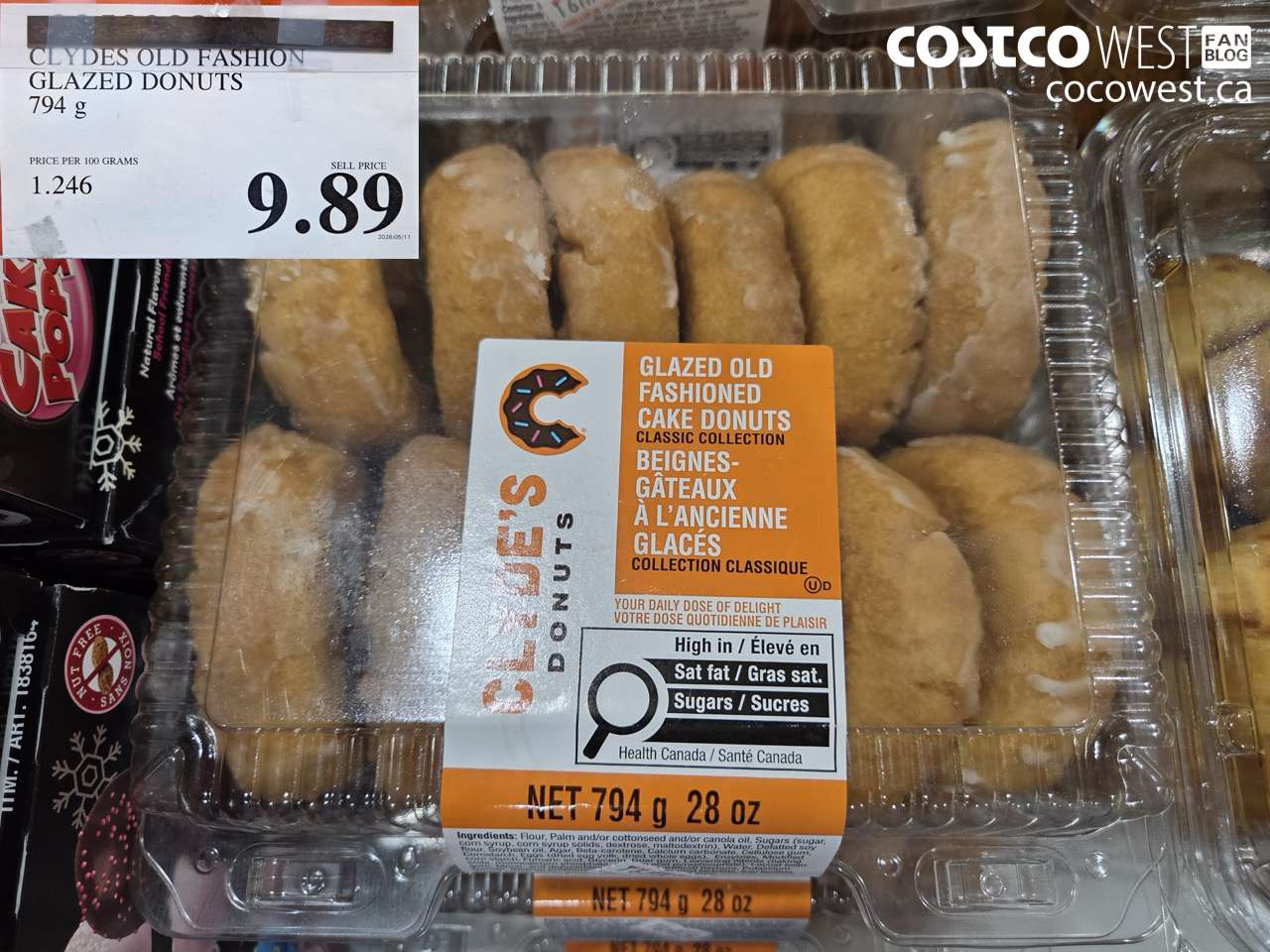 2058388 CLYDES OLD FASHION GLAZED DONUTS 794 G $9.89