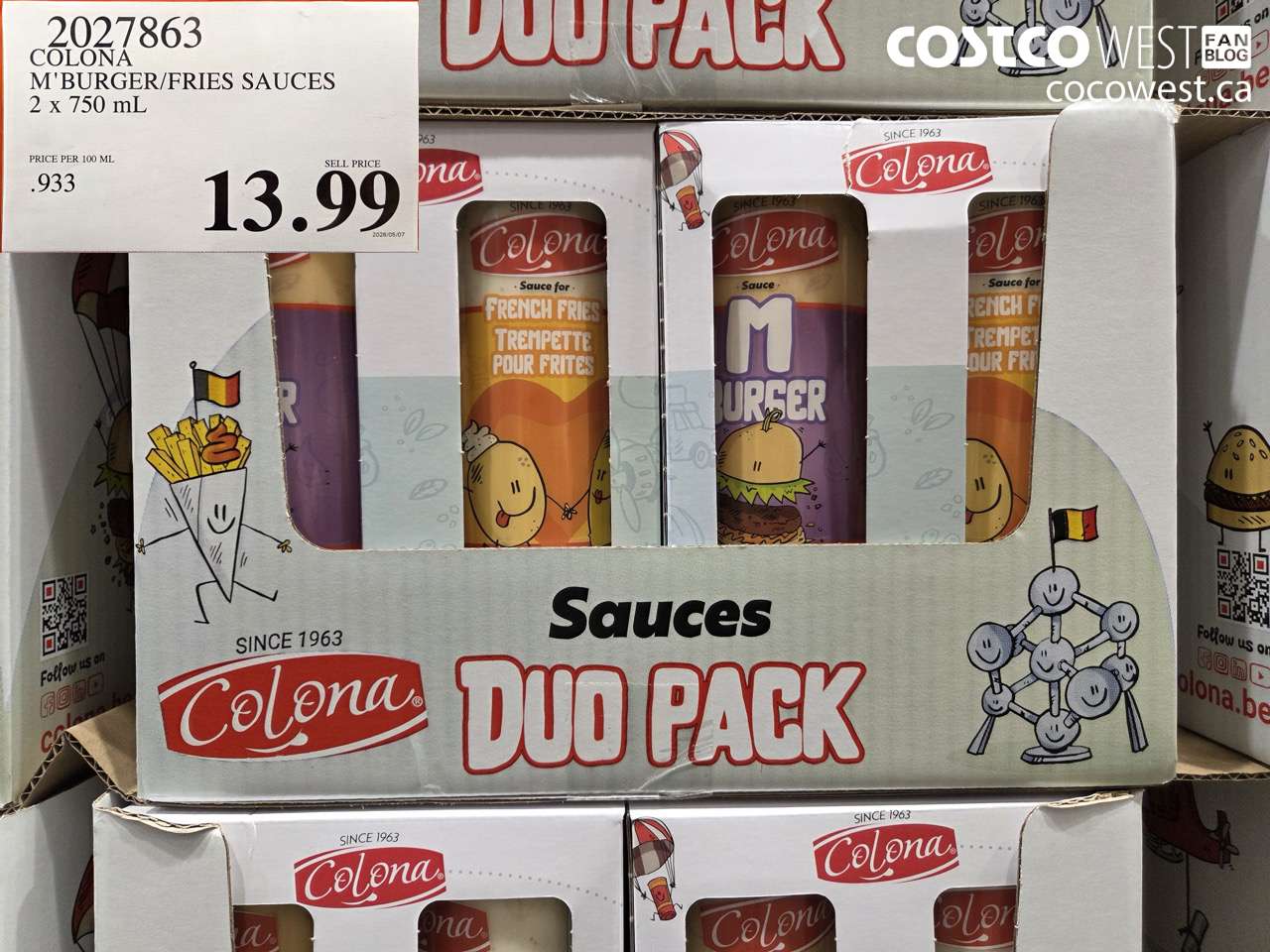 2027863 COLONA M'BURGER/FRIES SAUCES 2 X 750 ML $13.99