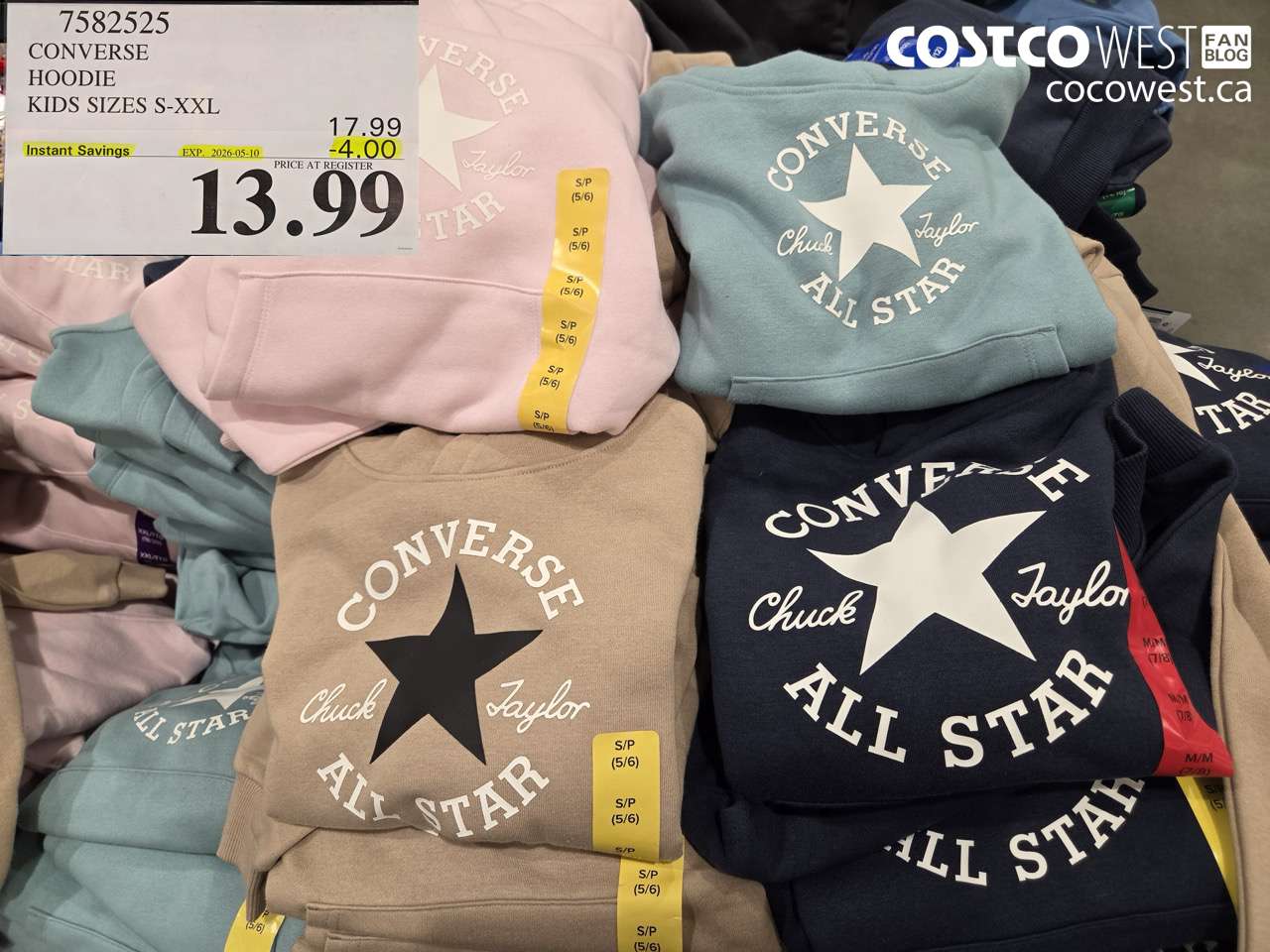 7582525 CONVERSE HOODIE KIDS SIZES S-XXL ($4.00 INSTANT SAVINGS EXPIRES ON 2026-05-10) $13.99
