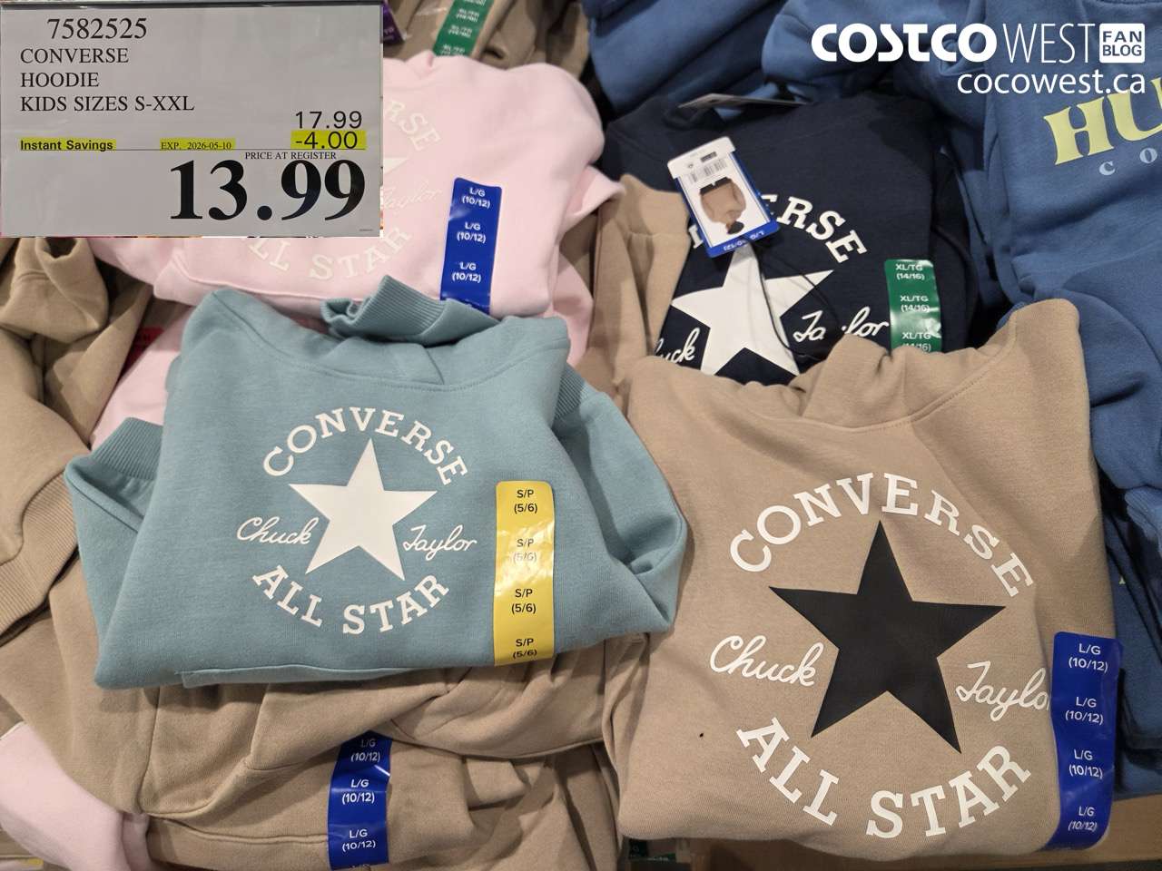 7582525 CONVERSE HOODIE KIDS SIZES S-XXL ($4.00 INSTANT SAVINGS EXPIRES ON 2026-05-10) $13.99