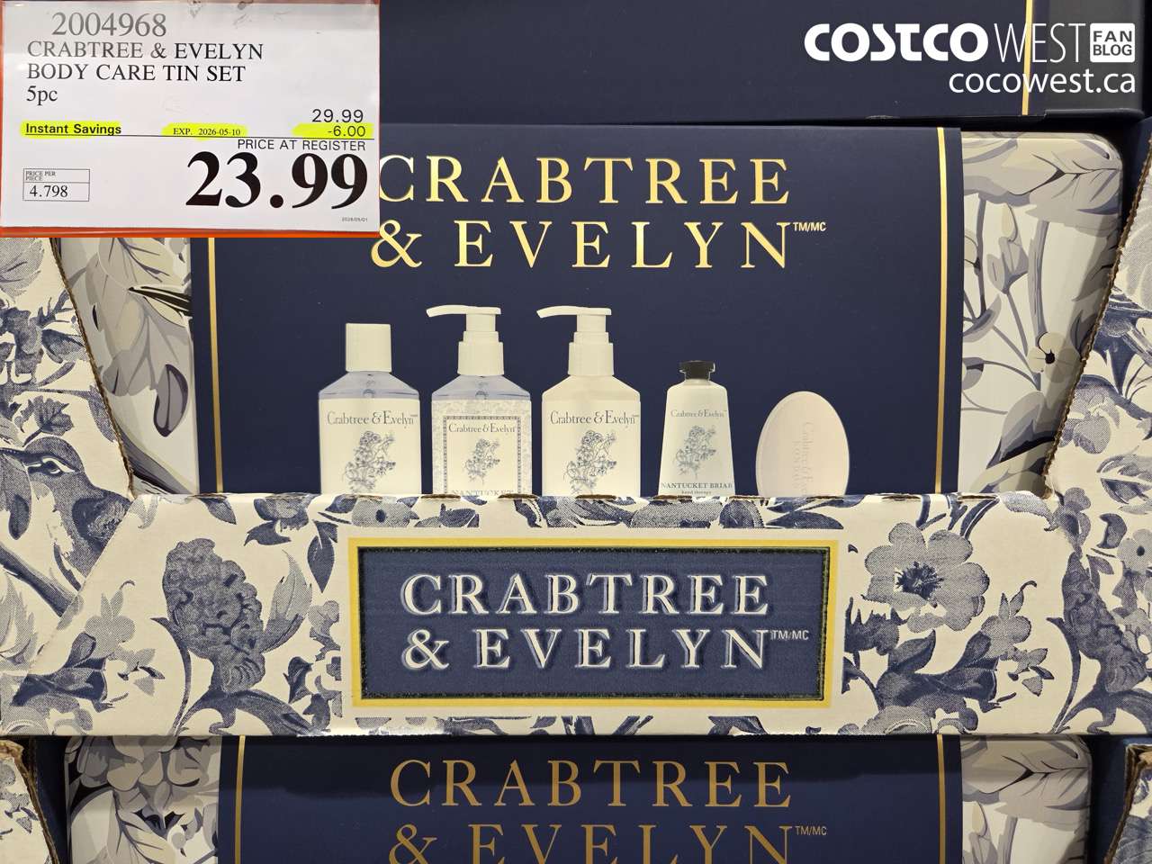 2004968 CRABTREE & EVELYN BODY CARE TIN SET 5PC ($6.00 INSTANT SAVINGS EXPIRES ON 2026-05-10) $23.99