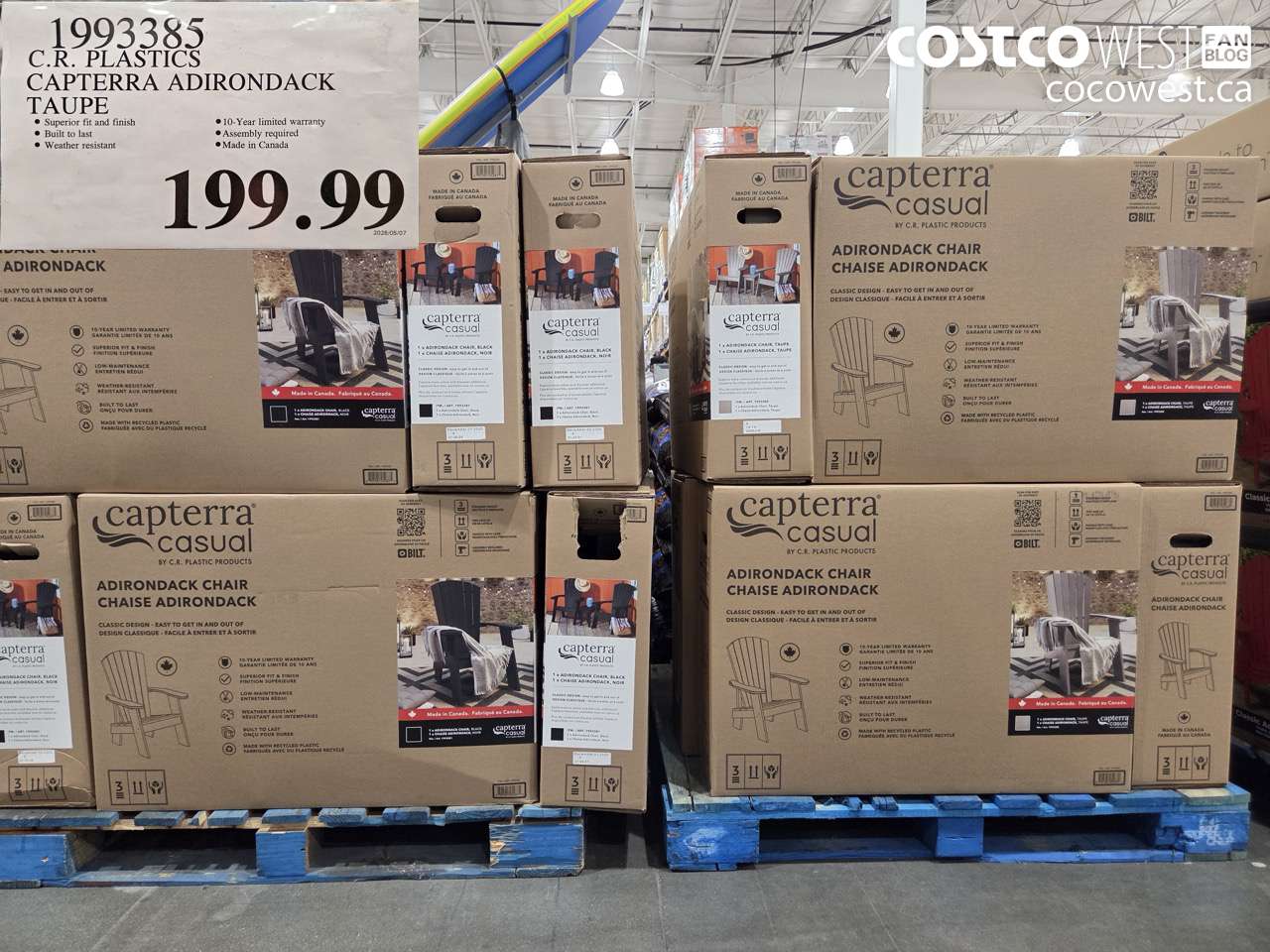 1993385 C.R. PLASTICS CAPTERRA ADIRONDACK TAUPE $199.99