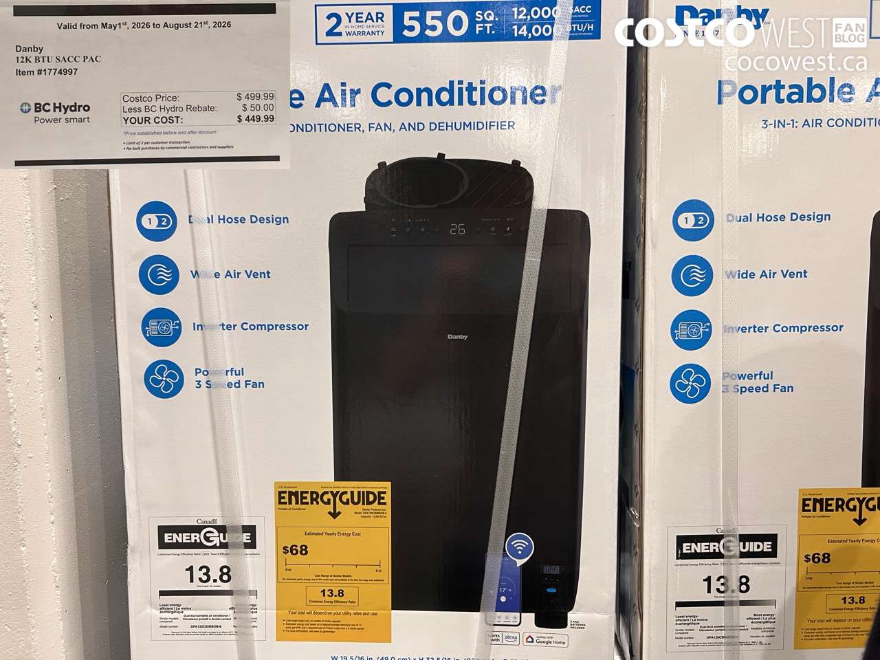 1774997 DANBY 12K BTU SACC PAC ($50.00 INSTANT SAVINGS EXPIRES ON 2026-08-21) $449.99