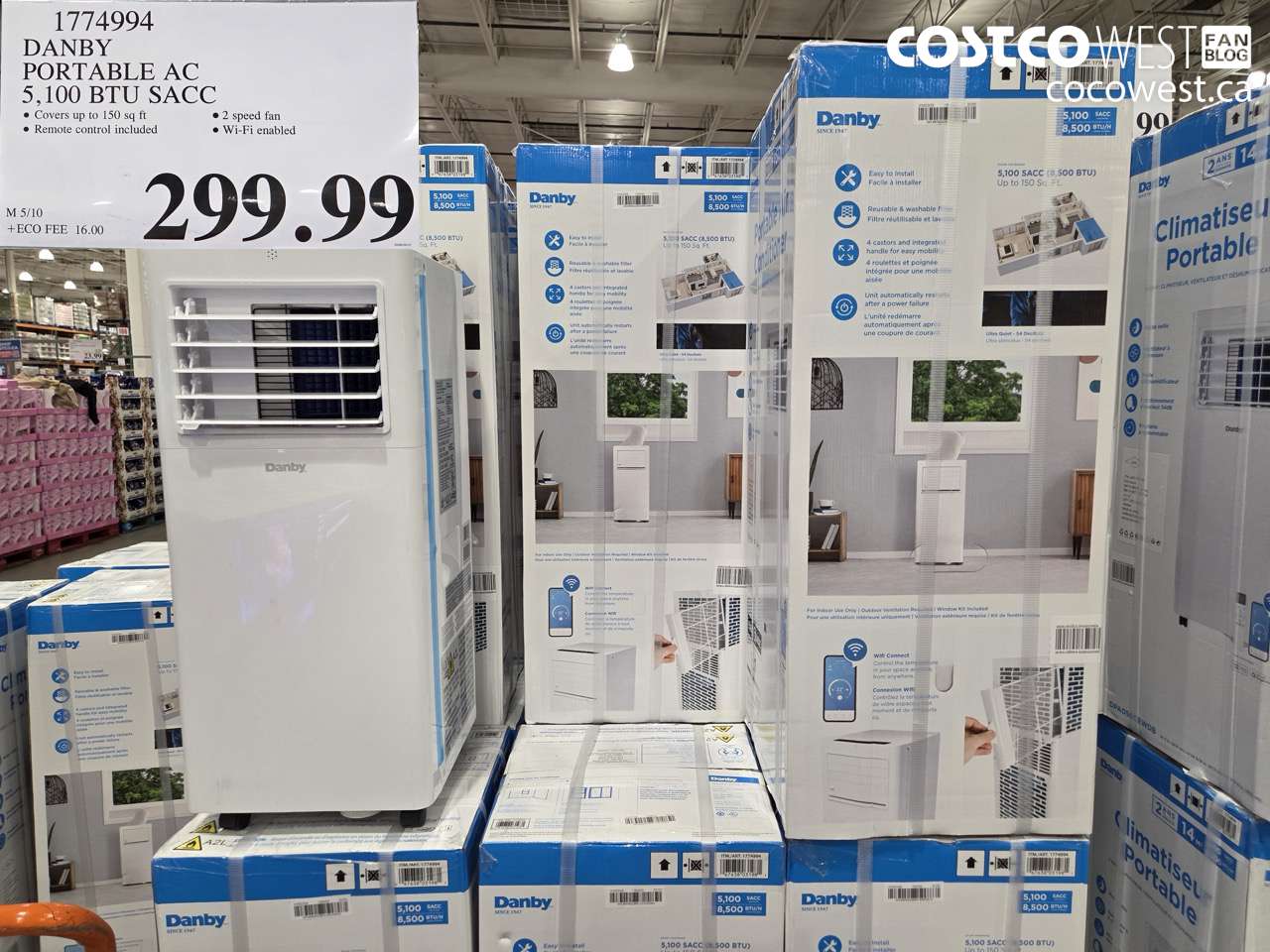 1774994 DANBY PORTABLE AC 5,100 BTU SACC $299.99