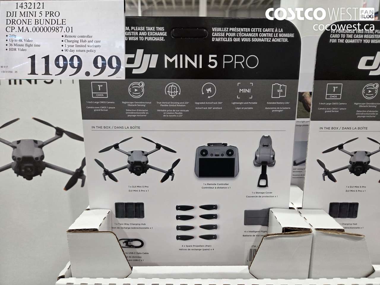 1432121 DJI MINI 5 PRO DRONE BUNDLE CP.MA.00000987.01 $1199.99